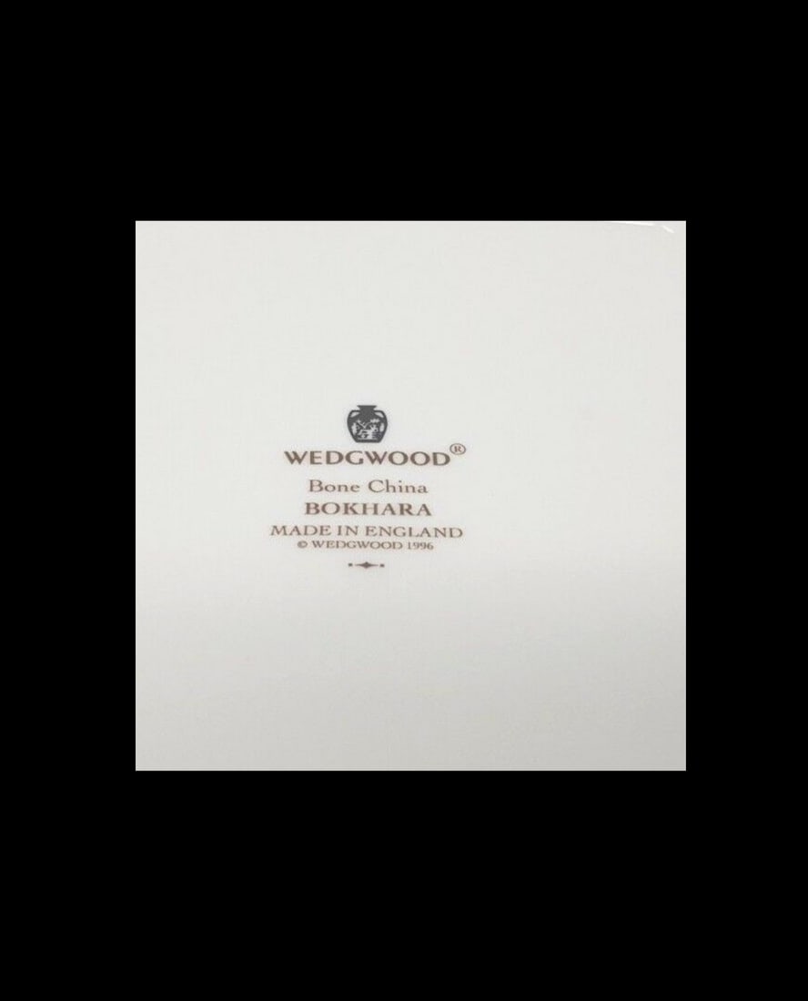 Wedgewood Bokhara Square Cake/Sandwich Plate With Gold Trim - 3