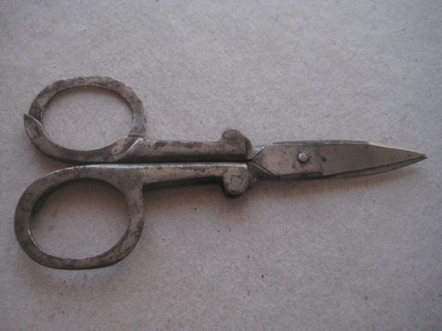 Vintage Folding Steel Scissors - 2