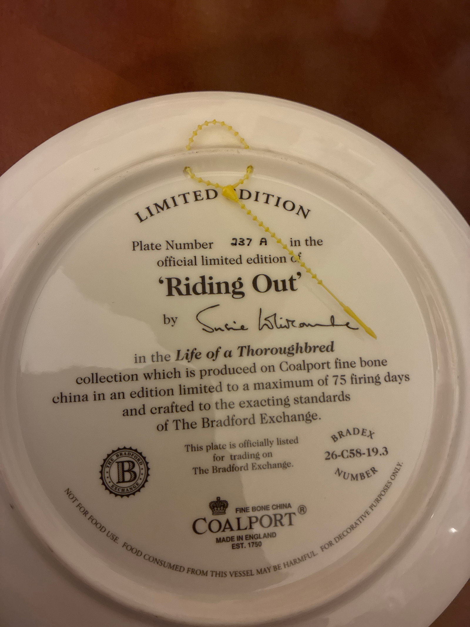 Four Coalport Collectors Plates “Life of A Thoroughbred” - 4