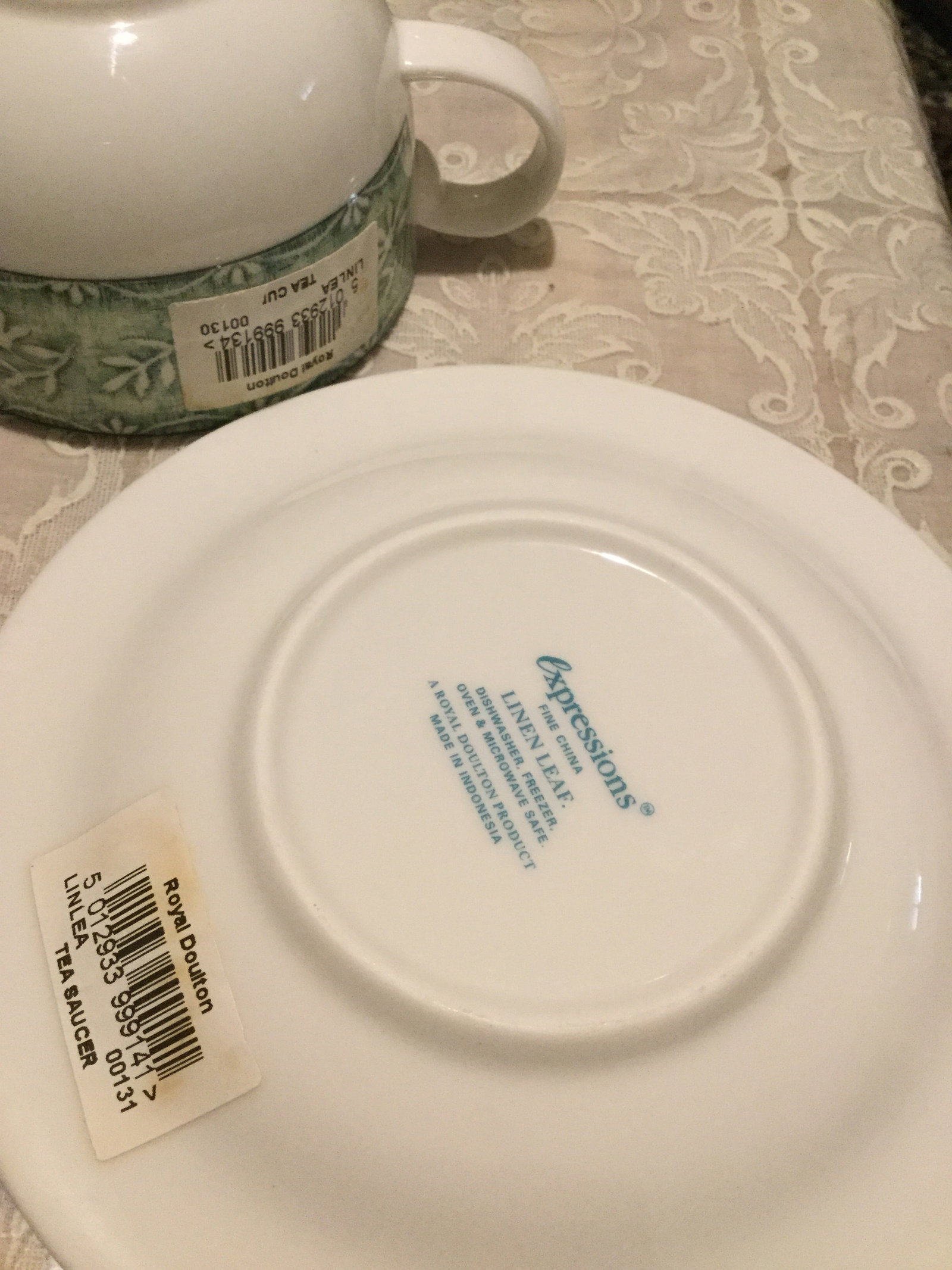 Royal Doulton Expressions - Linen Leaf - Tea Set x 8 New - 7