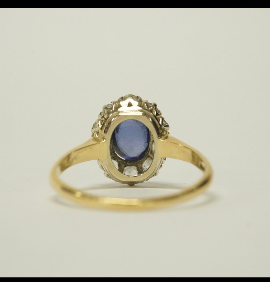 Carmose Ring, 18 K Gold With 0.25 ct Topaz and White Stones - 4