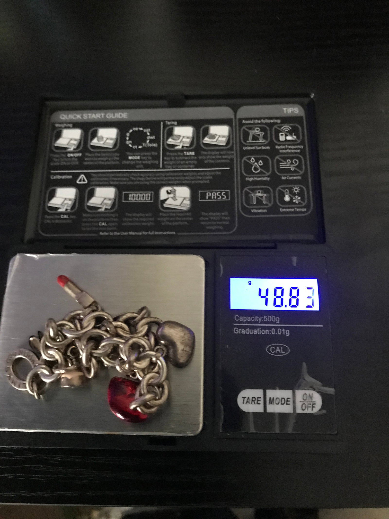 Heavy Sterling Silver 925 Charm Bracelet With Charms (1 of 5)