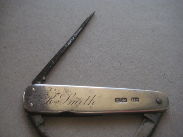 Edwardian Silver Hafted Multi-Bladed Steel Bladed Folding Penknife, Sheffield 1904 - 2