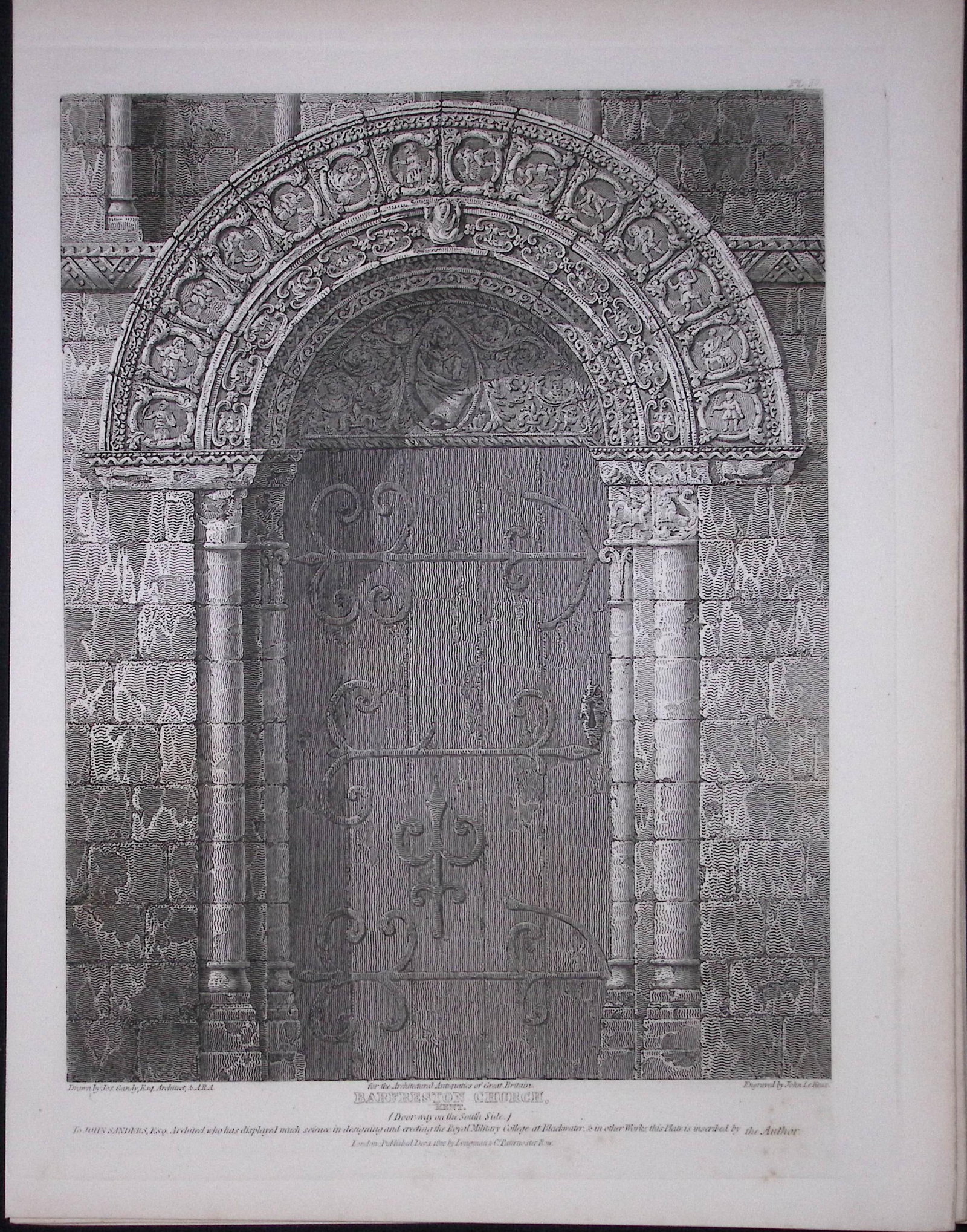Barfreston Church Kent 190 Years-Old Rare John Britton Antique Steel Engraving-71: Title: Barfreston Church Kent 190 Years-Old Rare John Britton Antique Steel Engraving-71 Description: This 191 Years-Old Steel Engraved Plate Has Been Removed from an Antique Edition of. John B