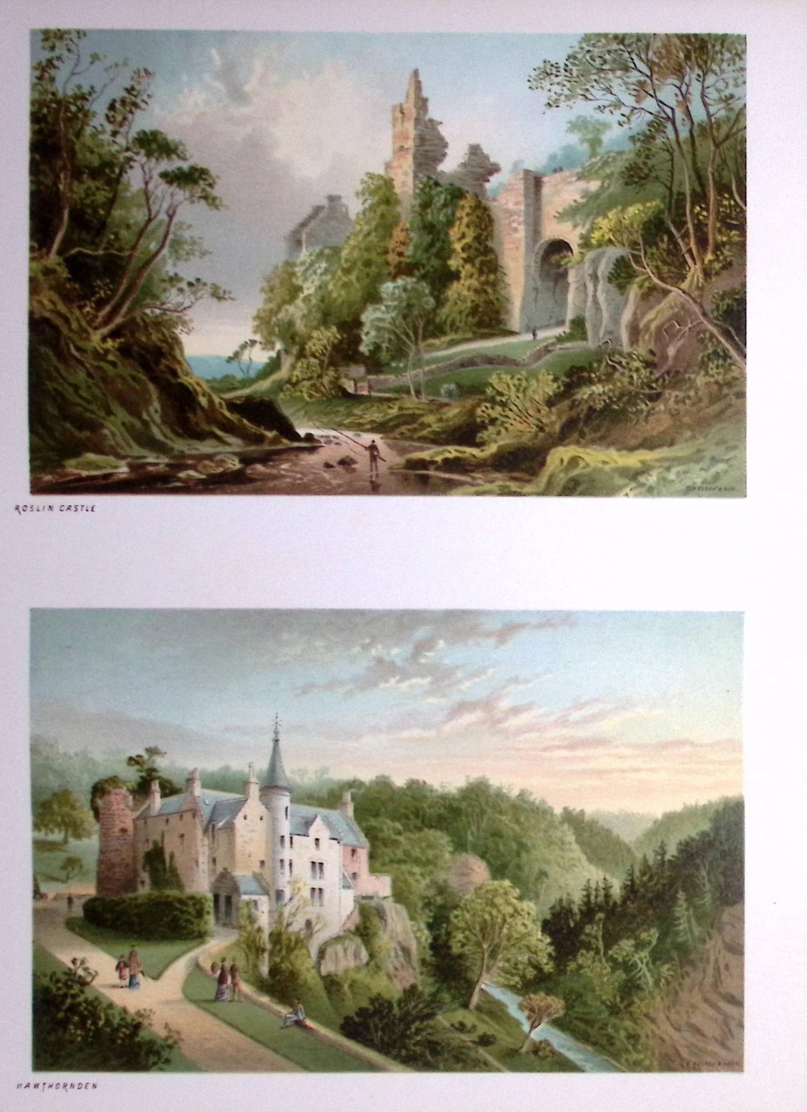 Scotland Roslin Castle & Hawthornden 1889 Antique Print-66: Title: Scotland Roslin Castle & Hawthornden 1889 Antique Print-66 Description: This Antique Illustration Has Been Removed from an First Edition of. Souvenir Of Scotland. Cities, Lakes and