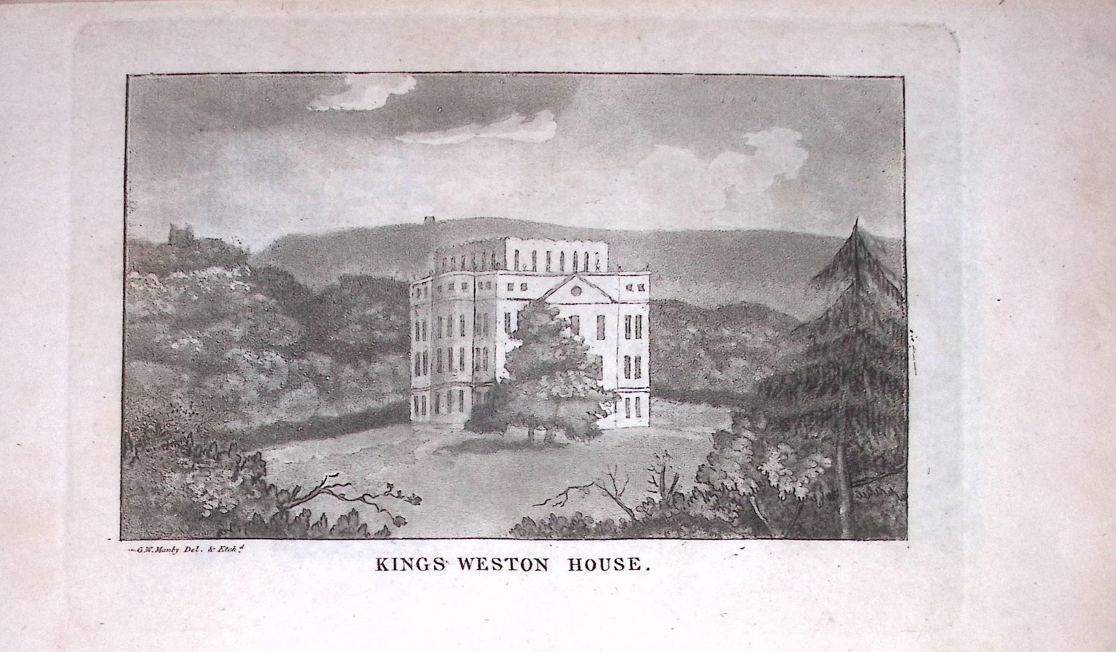 King Weston House 224 Years-Old Historic and Picturesque Clifton Bristol Print-12. (1 of 2)
