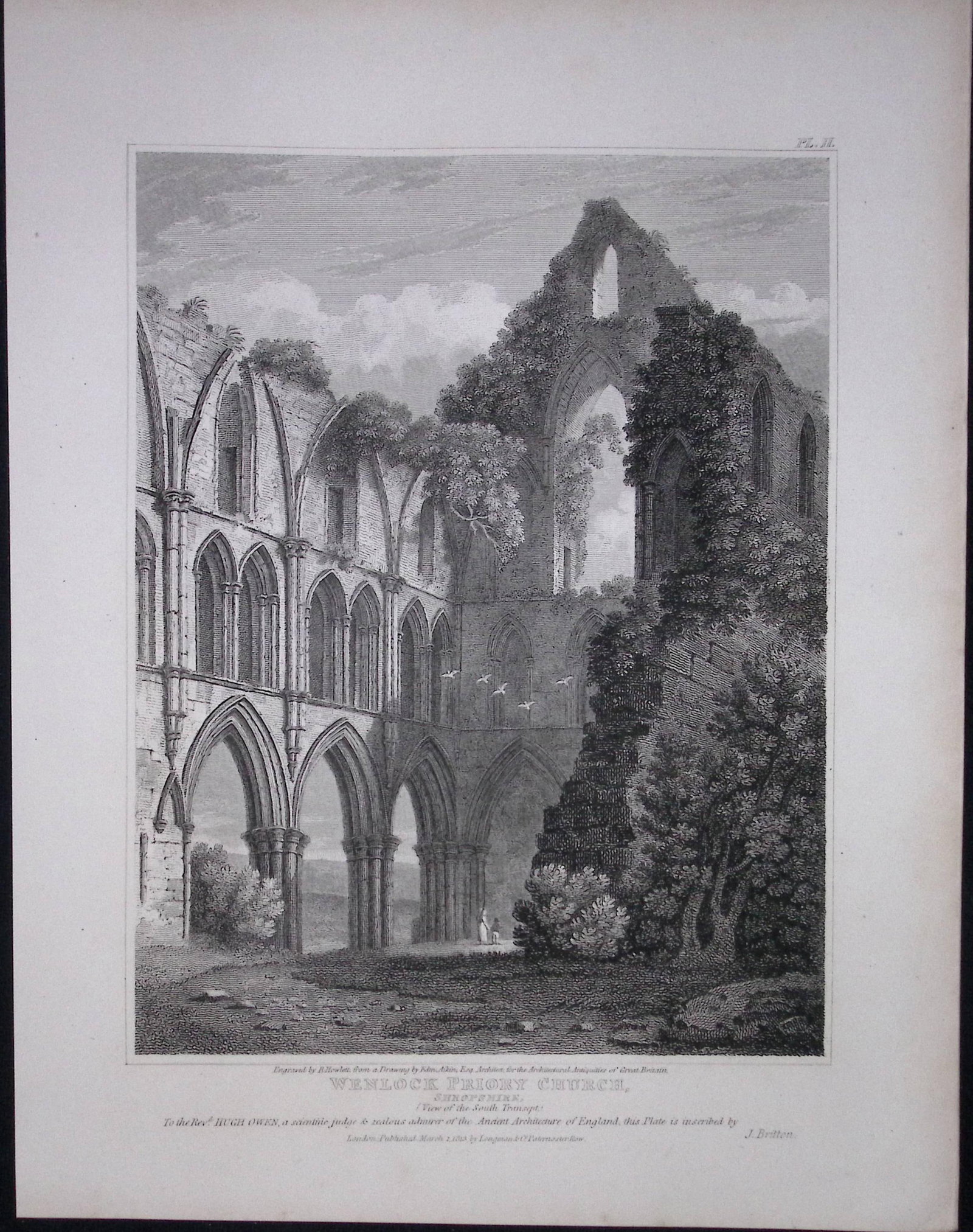 Wenlock Priory Church Shropshire 190 Years-Old Rare John Britton Antique Steel Engraving-75: Title: Wenlock Priory Church Shropshire 190 Years-Old Rare John Britton Antique Steel Engraving-75 Description: This 191 Years-Old Steel Engraved Plate Has Been Removed from an Antique Edition of.<