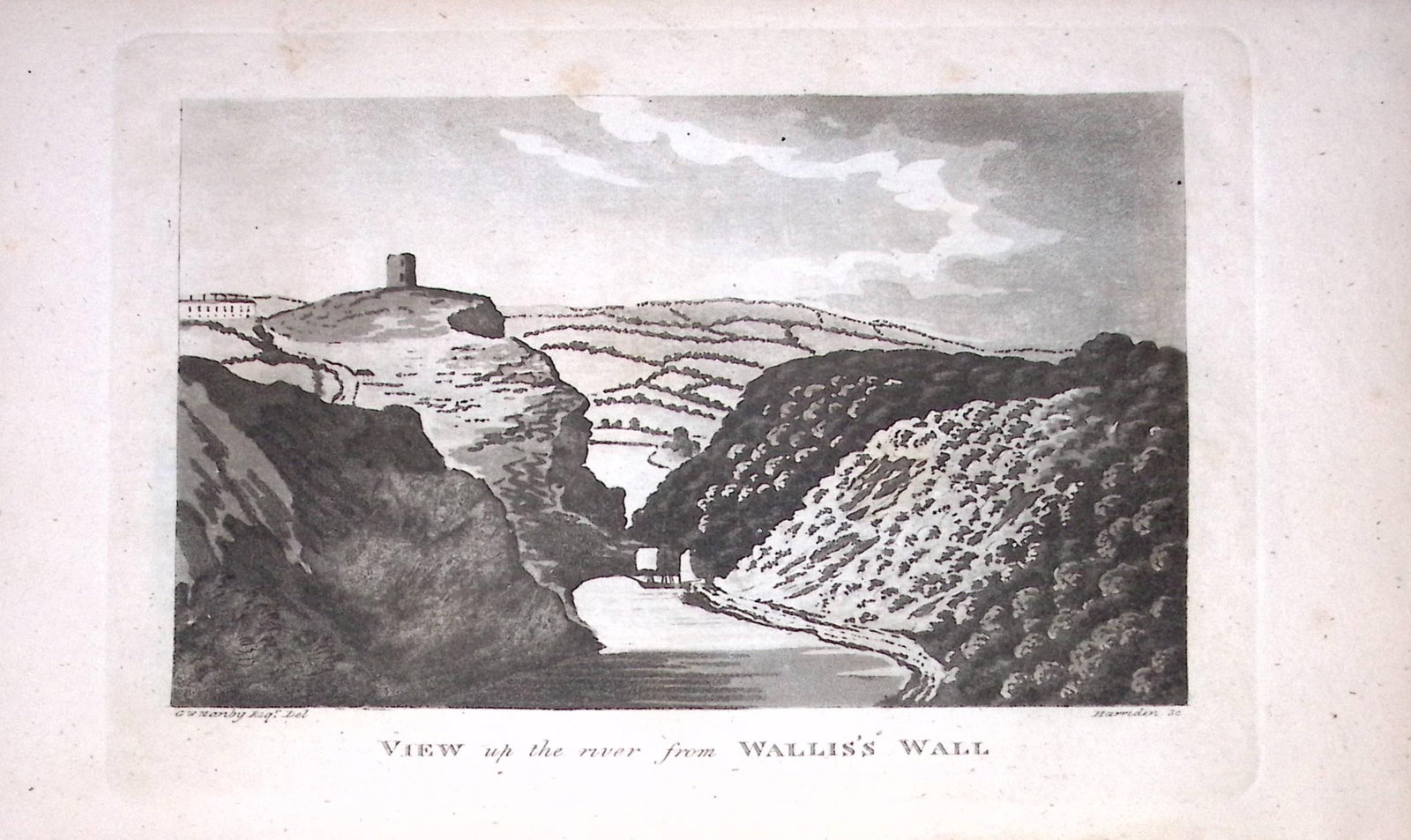 Wallis Wall 224 Years-Old Historic and Picturesque Clifton Bristol Print-4.: Title: Wallis Wall 224 Years-Old Historic and Picturesque Clifton Bristol Print-4. Description: This 224 Years-Old Engraved Plate Has Been Removed from an Antique Edition of. Fugitive Sketches