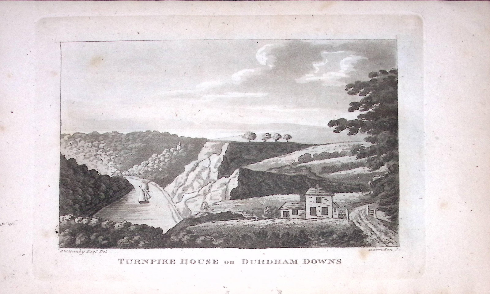 Turnpike House 224 Years-Old Historic and Picturesque Clifton Bristol Print-3.: Title: Turnpike House 224 Years-Old Historic and Picturesque Clifton Bristol Print-3. Description: This 224 Years-Old Engraved Plate Has Been Removed from an Antique Edition of. Fugitive