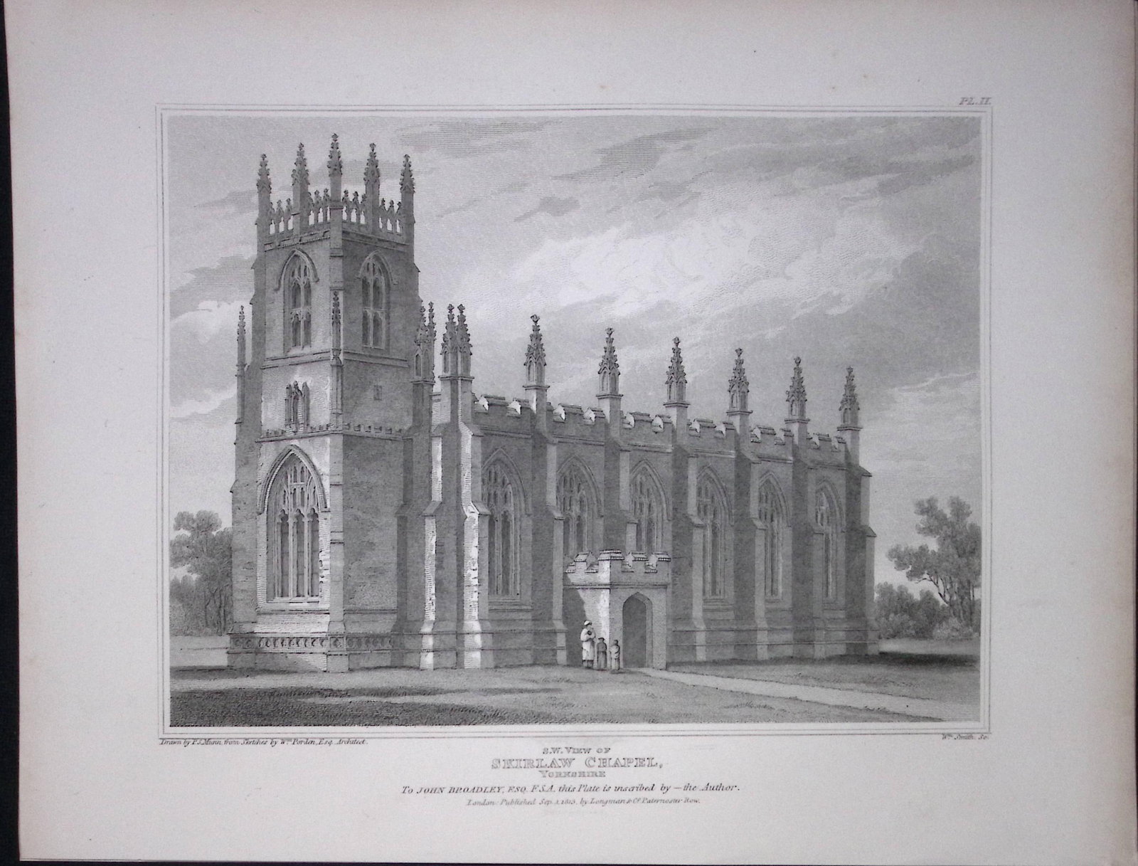 Skirlaw Chapel Yorkshire 190 Years-Old Rare John Britton Antique Steel Engraving-98: Title: Skirlaw Chapel Yorkshire 190 Years-Old Rare John Britton Antique Steel Engraving-98 Description: This 191 Years-Old Steel Gilt-Edged Engraved Plate Has Been Removed from an Antique Edition of.