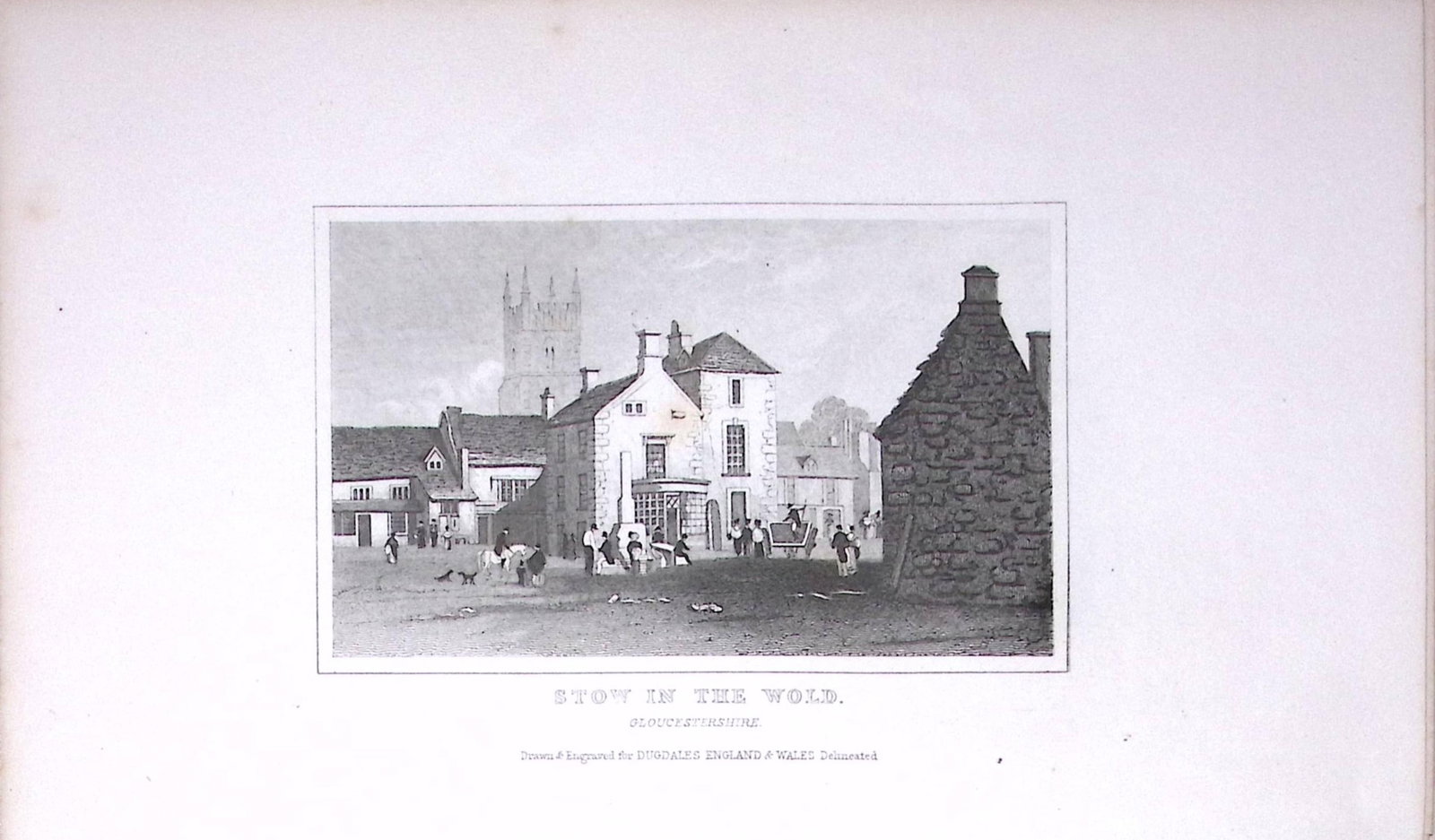 Stow in The Wold Dugdale & Archer Antique 180 Years-Old Copper Plate Print-18: Title: Stow in The Wold Dugdale & Archer Antique 180 Years-Old Copper Plate Print-18 Description: This Antique Copper Plate Engraving Has Been Removed from an Antique Edition of. Thomas Dug