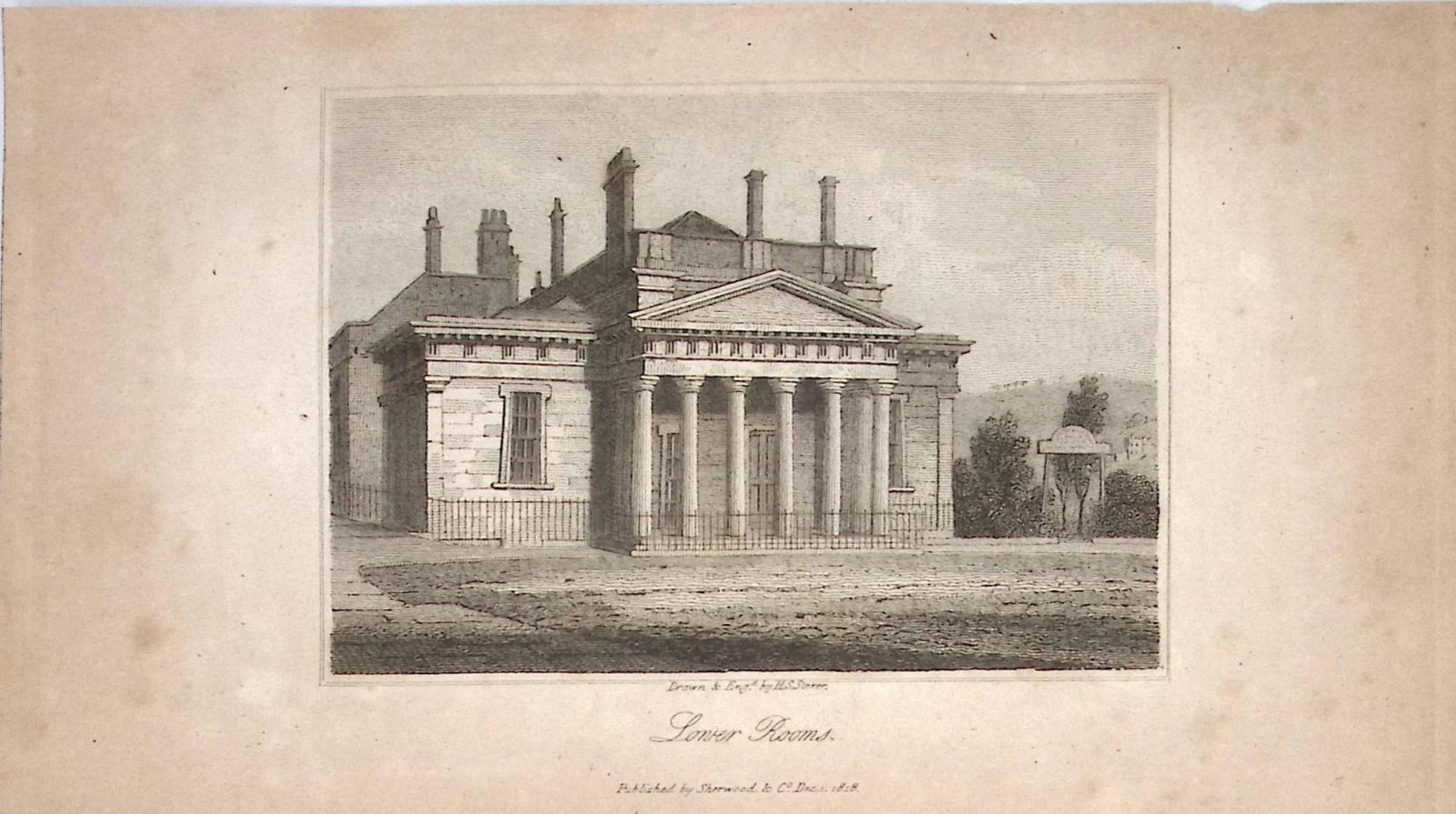The Lower Rooms Views of Bath Regency Era Antique 207 Years-Old Georgian Print-12 (1 of 2)