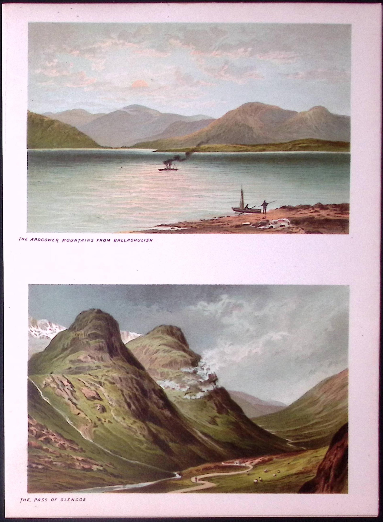 Scotland The Pass of Glencoe & The Ardgower Mountains Antique Print-48: Title: Scotland The Pass of Glencoe & The Ardgower Mountains Antique Print-48 Description: This Antique Illustration Has Been Removed from an First Edition of. Souvenir Of Scotland. Cities,