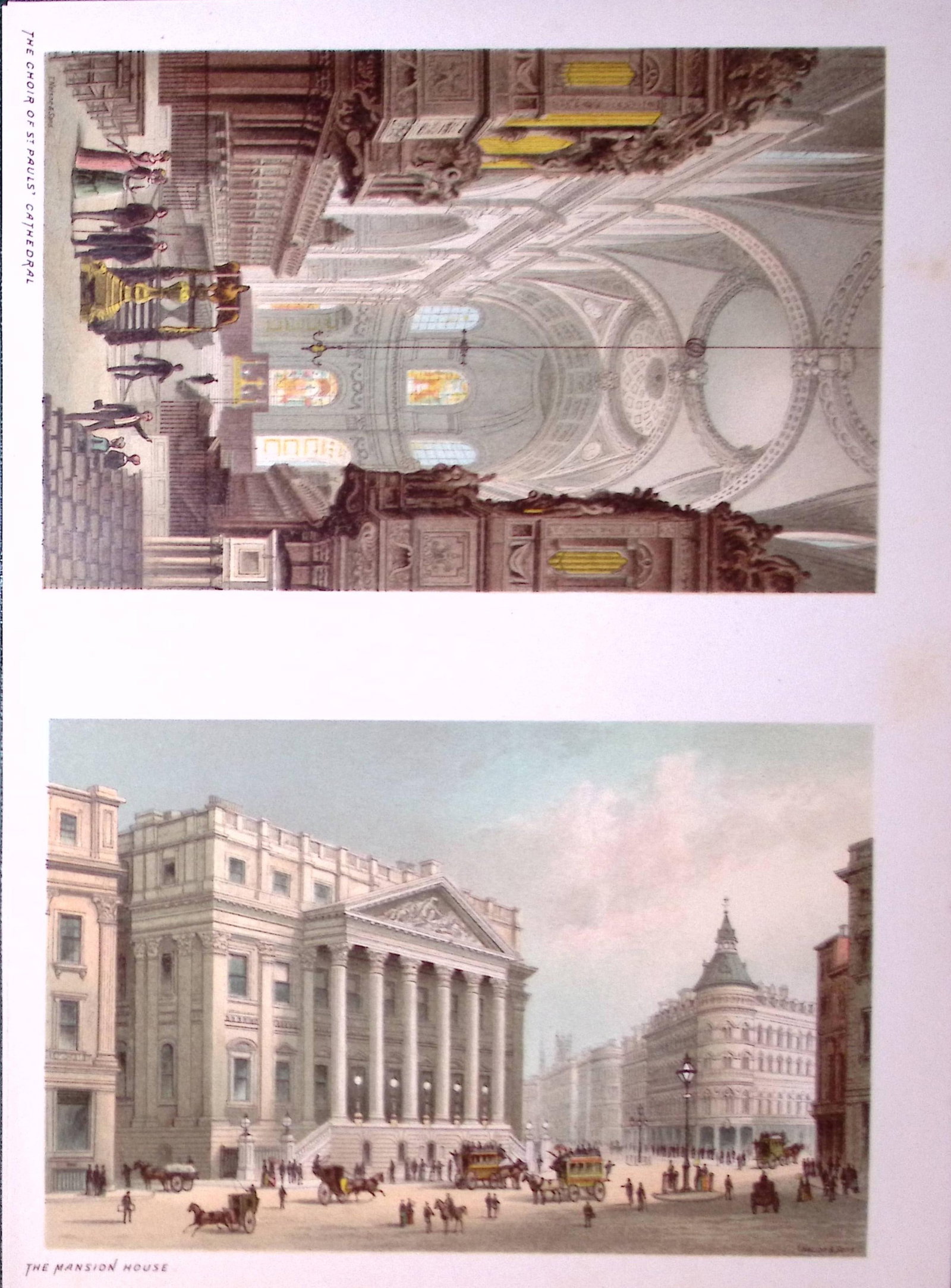 London The Choir at St Pauls Cathedral Victorian Antique Double Print-4: Title: London The Choir at St Pauls Cathedral Victorian Antique Double Print-4 Description: This Antique Illustration Has Been Removed from a First Edition of. English Scenery Cities, Lak