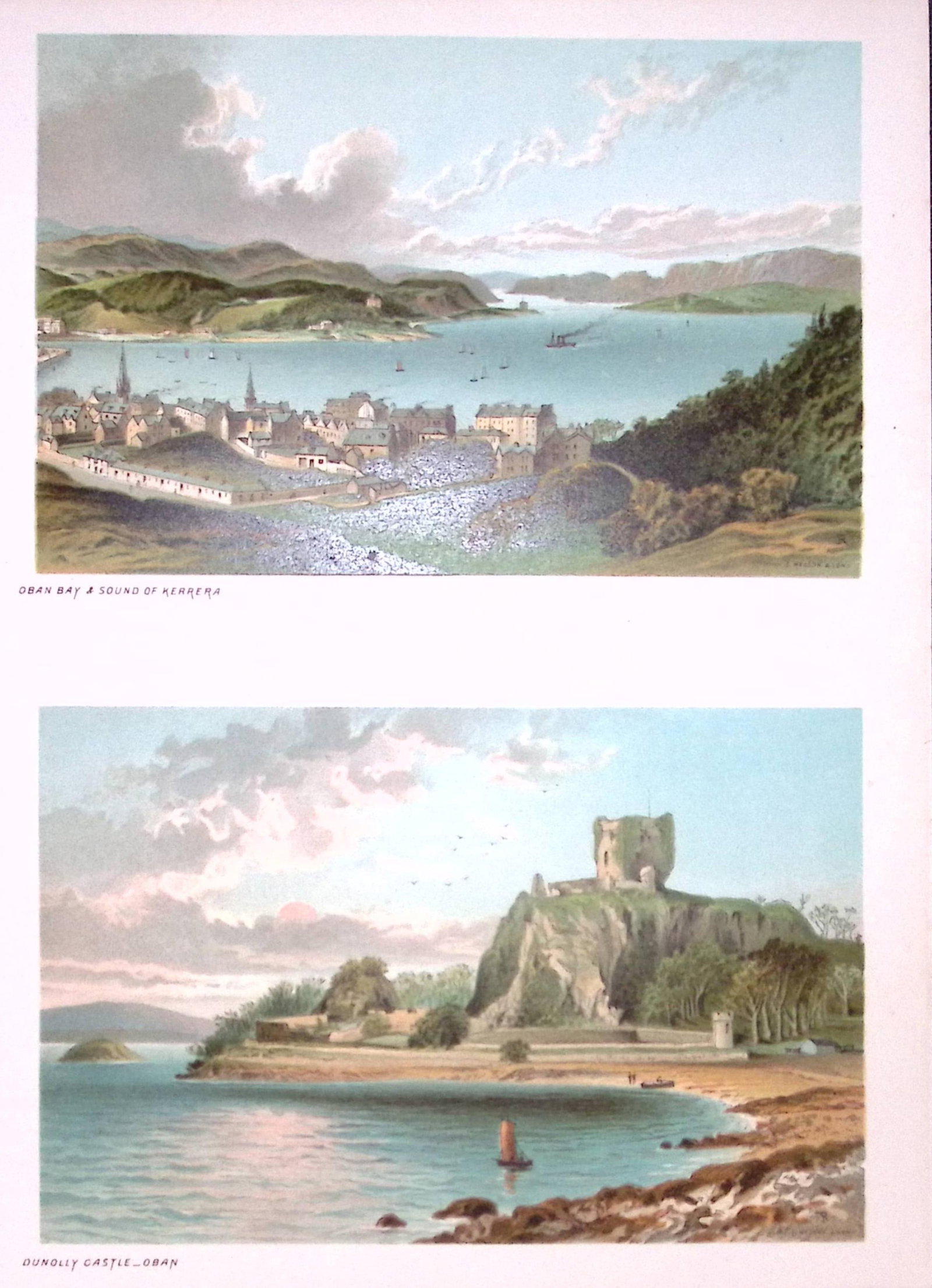 Scotland Dunolly Castle Oban & The Bay 1889 Antique Print-61: Title: Scotland Dunolly Castle Oban & The Bay 1889 Antique Print-61 Description: This Antique Illustration Has Been Removed from a First Edition of. Souvenir Of Scotland. Cities, Lake