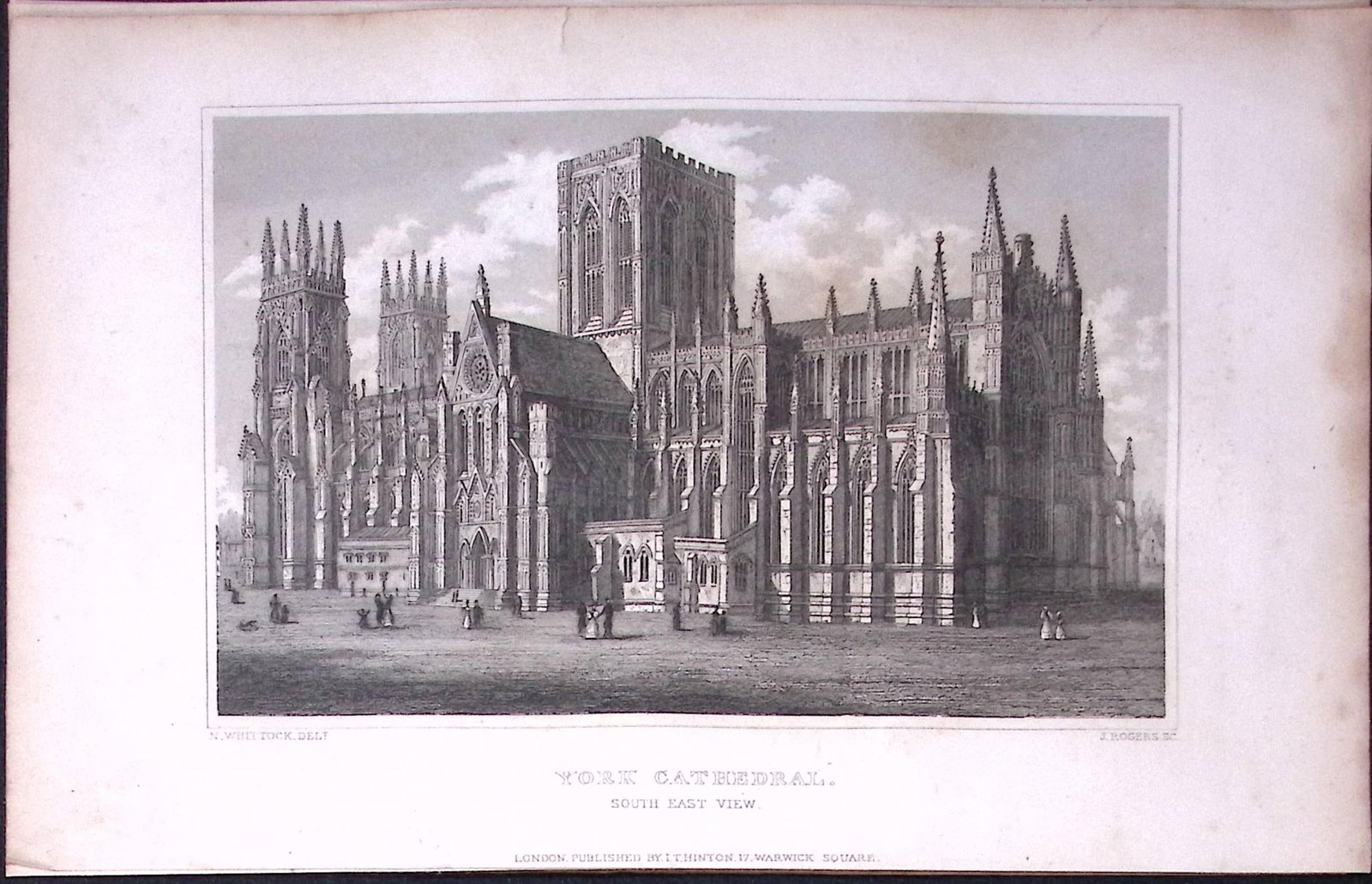 York Minster Cathedral Yorkshire 198 Years-Old Thomas Allen Antique Steel Engraving-34: Title: York Minster Cathedral Yorkshire 198 Years-Old Thomas Allen Antique Steel Engraving-34 Description: This 198 Years-Old Steel Engraved Plate Has Been Removed from an Antique Edition of. A