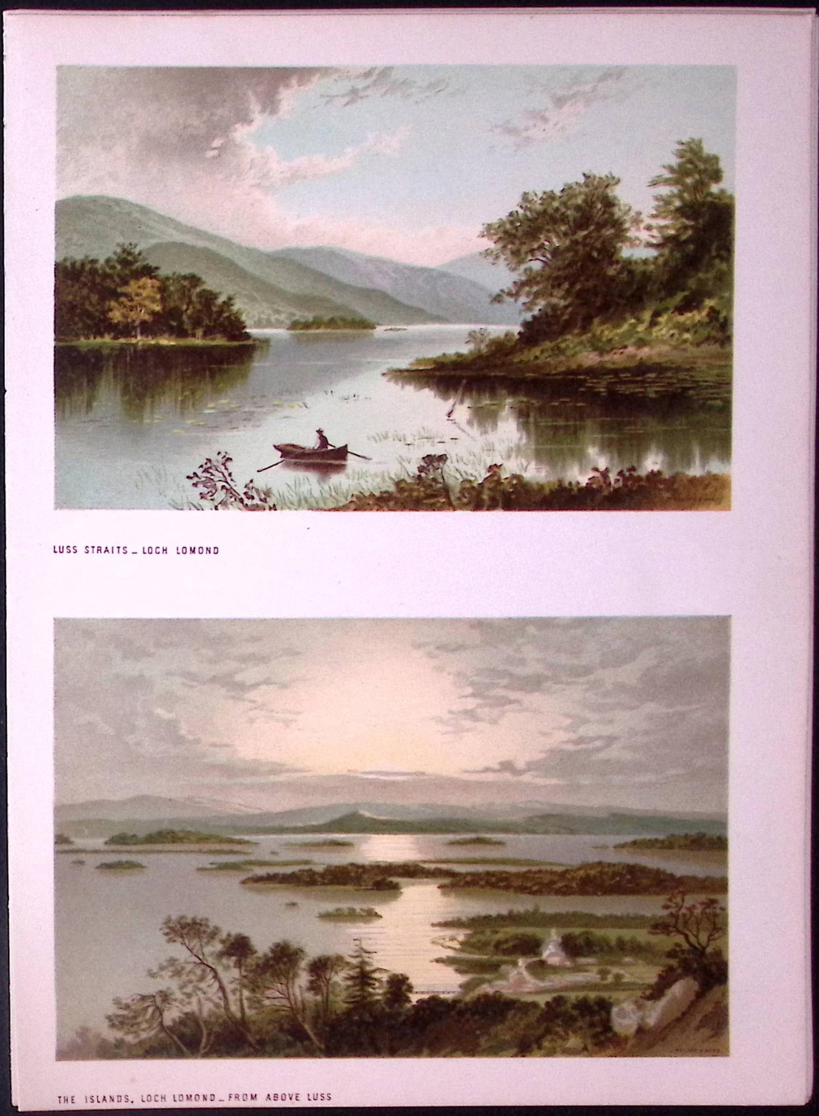 Scotland The Islands & Luss Straights Loch Lomond Antique Coloured Print-37: Title: Scotland The Islands & Luss Straights Loch Lomond Antique Coloured Print-37 Description: This Antique Illustration Has Been Removed from a First Edition of. Souvenir Of Scotland.