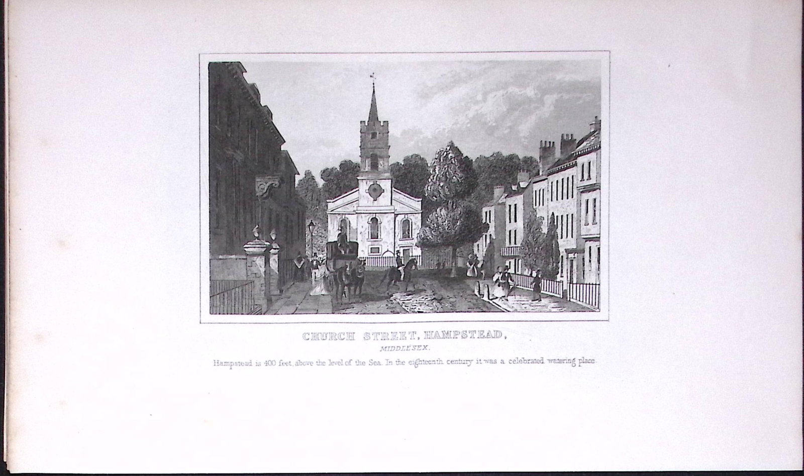 London Hampstead Dugdale & Archer Antique 180 Years-Old Copper Plate Print-10: Title: London Hampstead Dugdale & Archer Antique 180 Years-Old Copper Plate Print-10 Description: This Antique Copper Plate Engraving Has Been Removed from an Antique Edition of. Thomas Dugdale