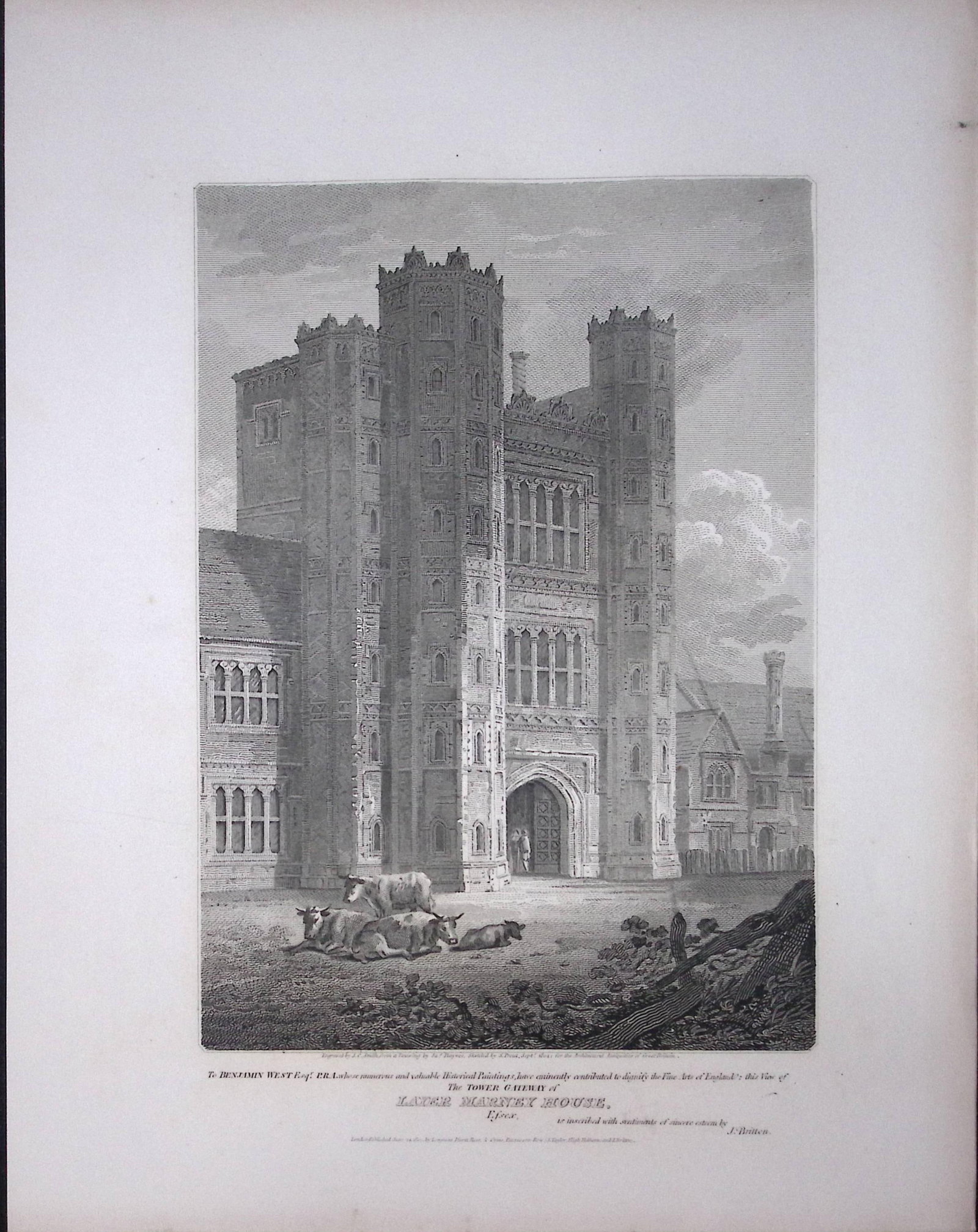 Layer Manor House Essex Rare John Britton 191 Years-Old Antique Steel Engraving-7: Title: Layer Manor House Essex Rare John Britton 191 Years-Old Antique Steel Engraving-7 Description: This 191 Years-Old Steel Engraved Plate Has Been Removed from an Antique Edition of. John Britton