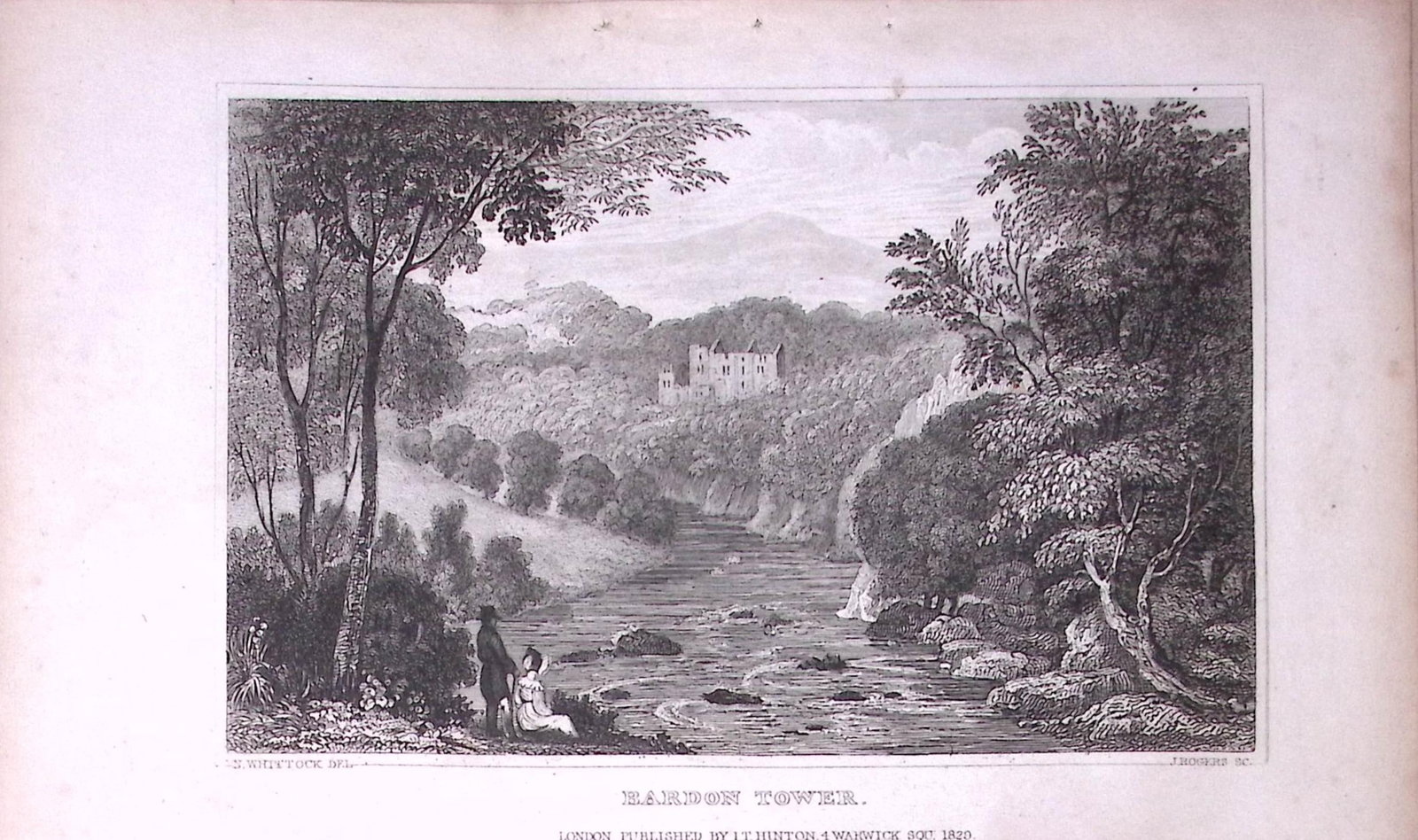 Bardon Tower Yorkshire 198 Years-Old Thomas Allen Antique Steel Engraving-29: Title: Bardon Tower Yorkshire 198 Years-Old Thomas Allen Antique Steel Engraving-29 Description: This 198 Years-Old Steel Engraved Plate Has Been Removed from an Antique Edition of. A New and