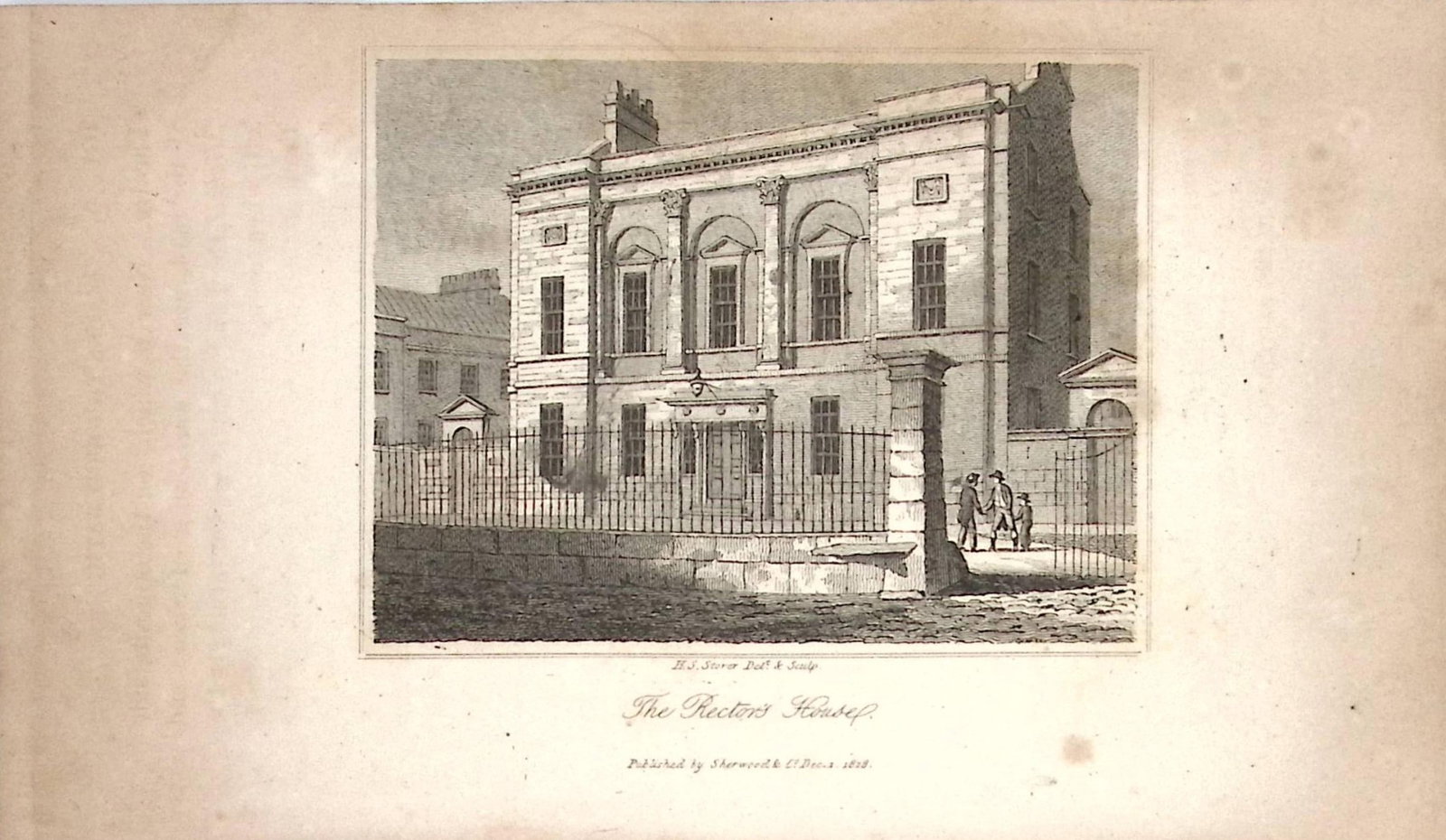 The Rector’s House Views of Bath Regency Era Antique 207 Years-Old Georgian Print-18 (1 of 2)