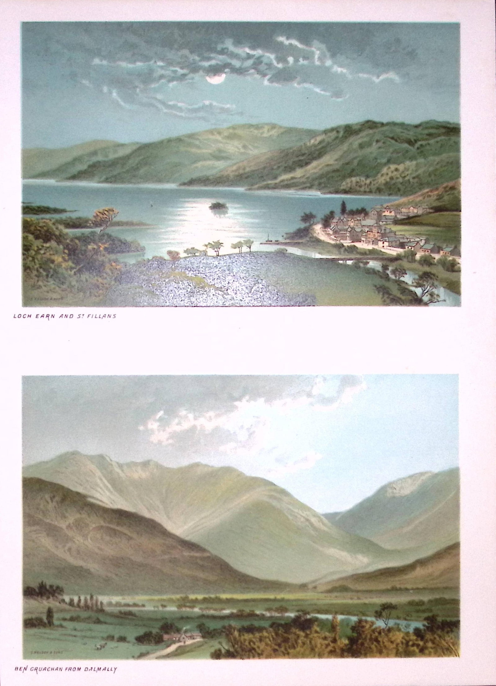 Scotland Loch Earn & Ben Cruachan From Dalmally 1889 Antique Print-63: Title: Scotland Loch Earn & Ben Cruachan From Dalmally 1889 Antique Print-63 Description: This Antique Illustration Has Been Removed from a First Edition of. Souvenir Of Scotland. Cit
