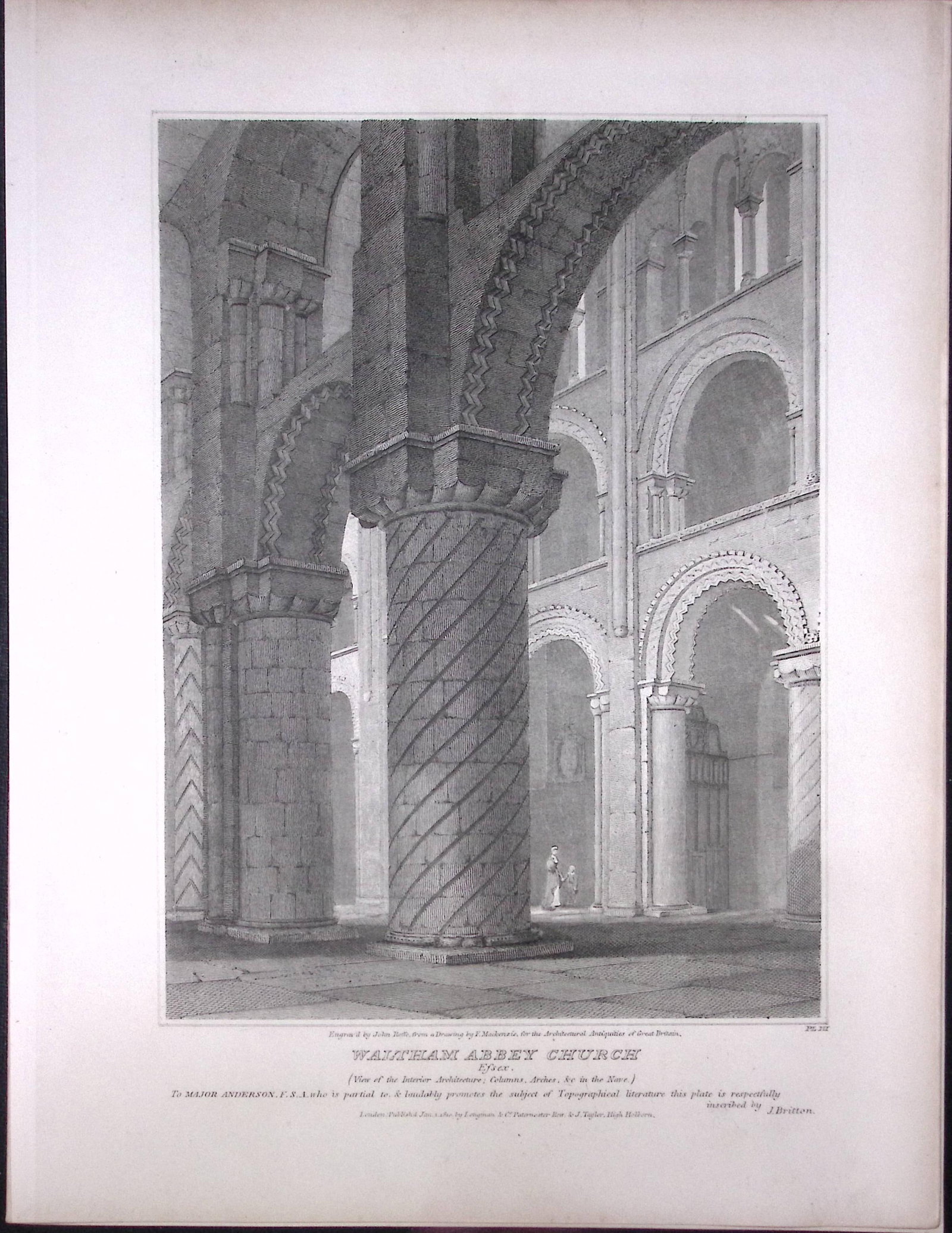 Waltham Abbey Church Essex 190 Years-Old Rare John Britton Antique Steel Engraving-139: Title: Waltham Abbey Church Essex 190 Years-Old Rare John Britton Antique Steel Engraving-139 Description: This 191 Years-Old Steel Engraved Plate Has Been Removed from an Antique Edition of. J