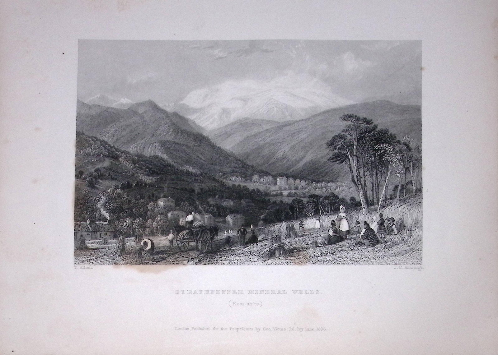 Strathpeffee Mineral Wells Scotland 188 Years-Old W Beattie Antique Steel Engraving-61: Title: Strathpeffee Mineral Wells Scotland 188 Years-Old W Beattie Antique Steel Engraving-61 Description: Scotland Illustrated in a Series of Views Takes Expressly for This Work by Messrs William