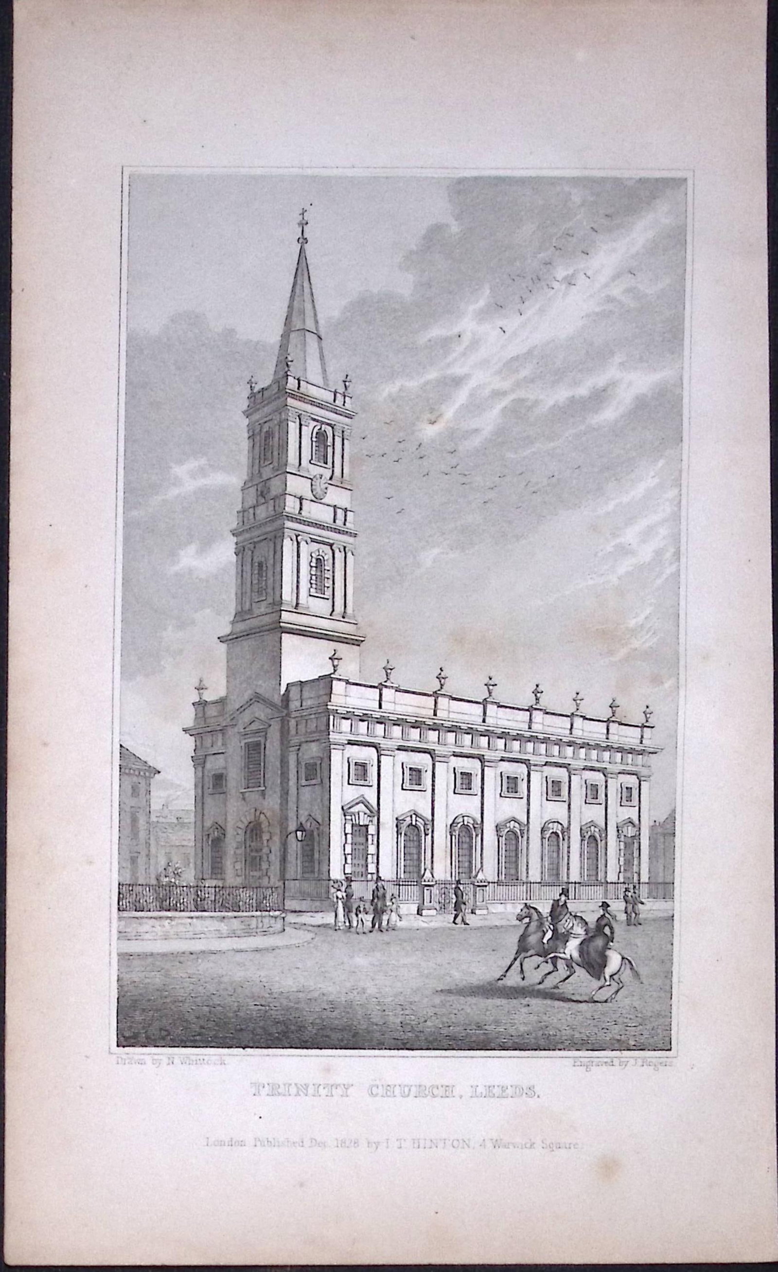 Leeds Trinity Church Yorkshire 198 Years-Old Thomas Allen Antique Steel Engraving-58: Title: Leeds Trinity Church Yorkshire 198 Years-Old Thomas Allen Antique Steel Engraving-58 Description: This 198 Years-Old Steel Engraved Plate Has Been Removed from an Antique Edition of. A N