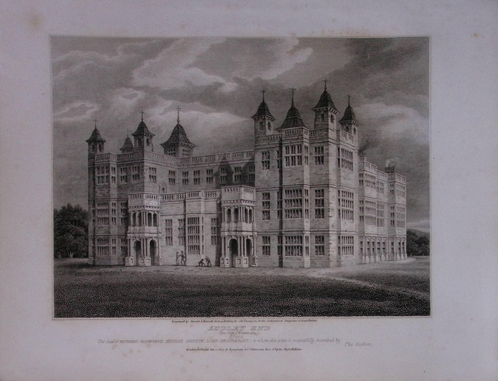 Audley End Essex 190 Years-Old John Britton Antique Steel Engraving-202: Title: Audley End Essex 190 Years-Old John Britton Antique Steel Engraving-202 Description: This 191 Years-Old Steel Engraved Plate Has Been Removed from an Antique Edition of. John Britton The