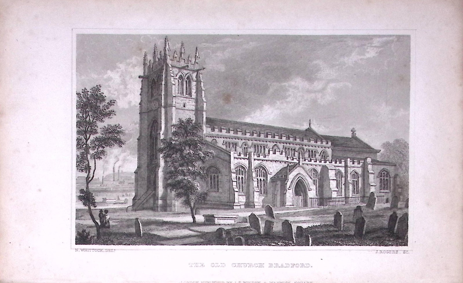 Bradford Old Church Yorkshire 198 Years-Old Thomas Allen Antique Steel Engraving-40: Title: Bradford Old Church Yorkshire 198 Years-Old Thomas Allen Antique Steel Engraving-40 Description: This 198 Years-Old Steel Engraved Plate Has Been Removed from an Antique Edition of. A New and
