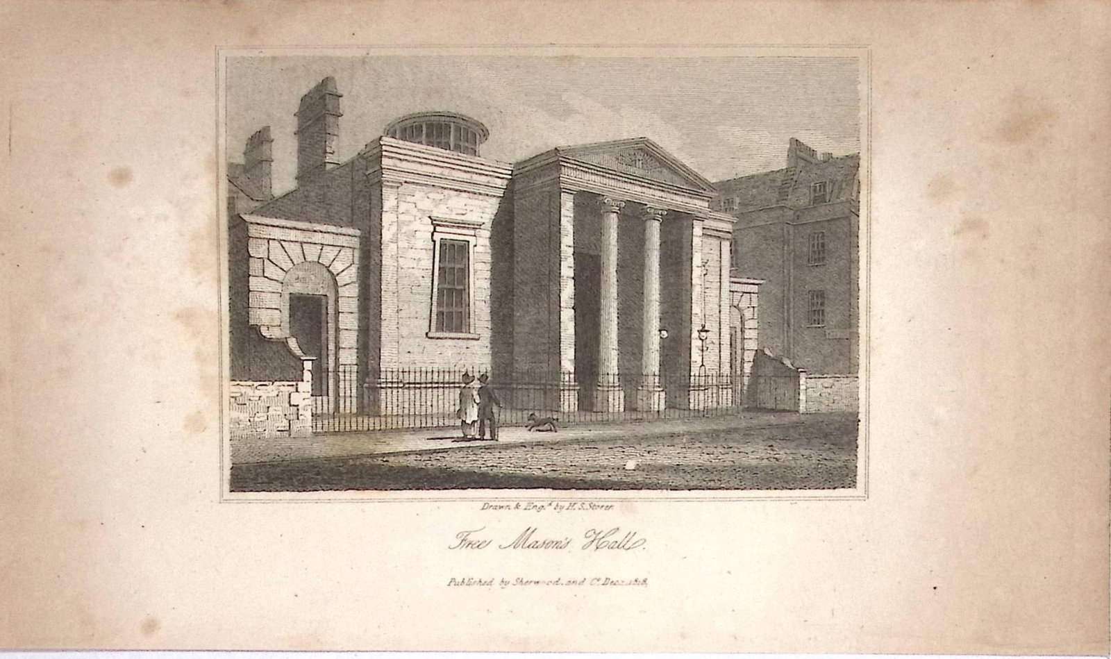 Freemason’s Hall Views of Bath Regency Era Antique 207 Years-Old Georgian Print-13: Title: Freemason’s Hall Views of Bath Regency Era Antique 207 Years-Old Georgian Print-13 Description: The Scarce First Edition of Pierce Egan's Delightful Guide to The City of Bath in the Ea