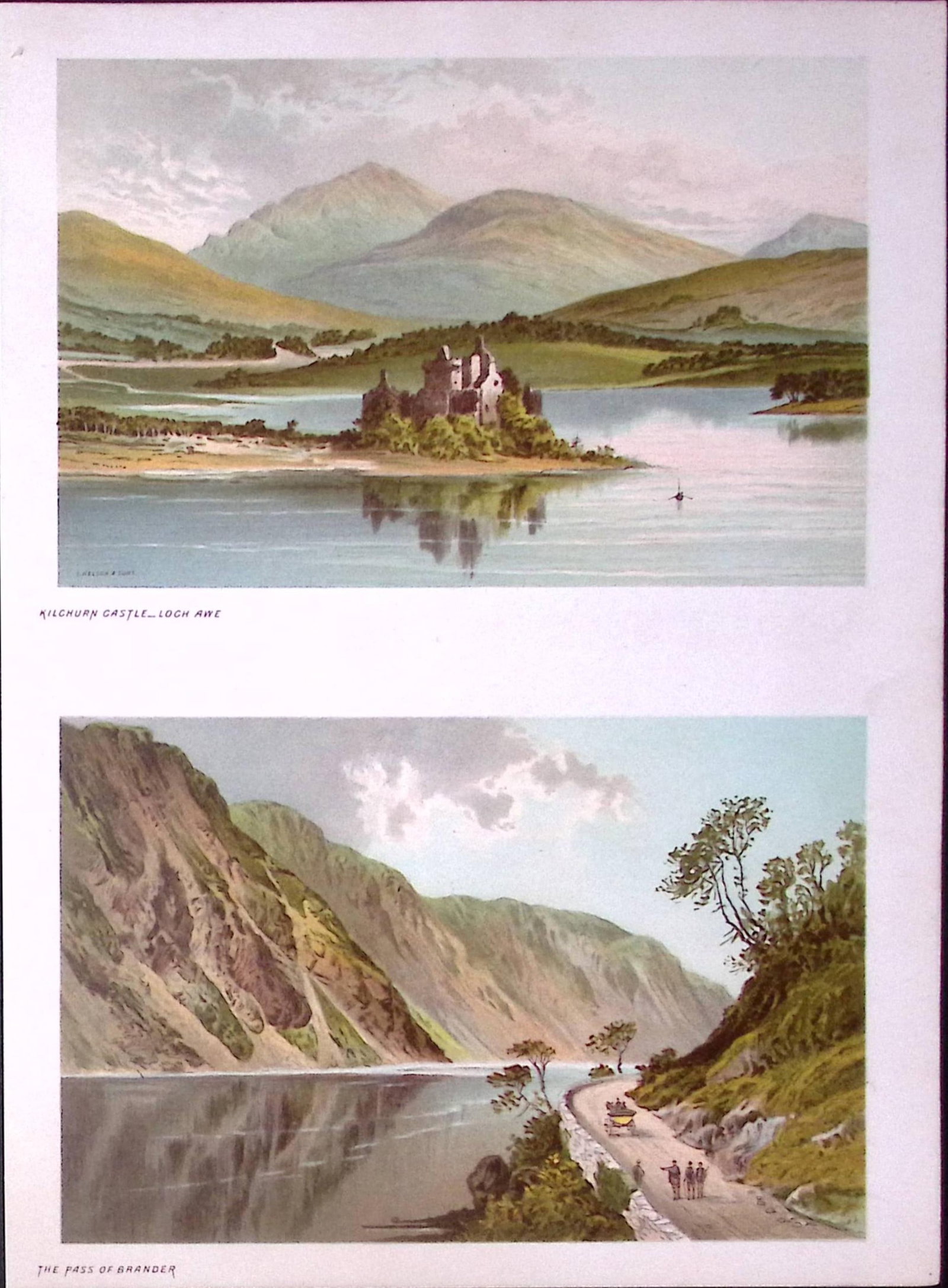Scotland The Highlands Pass of Brander & Kilchurn Castle Antique Print-45 (1 of 1)