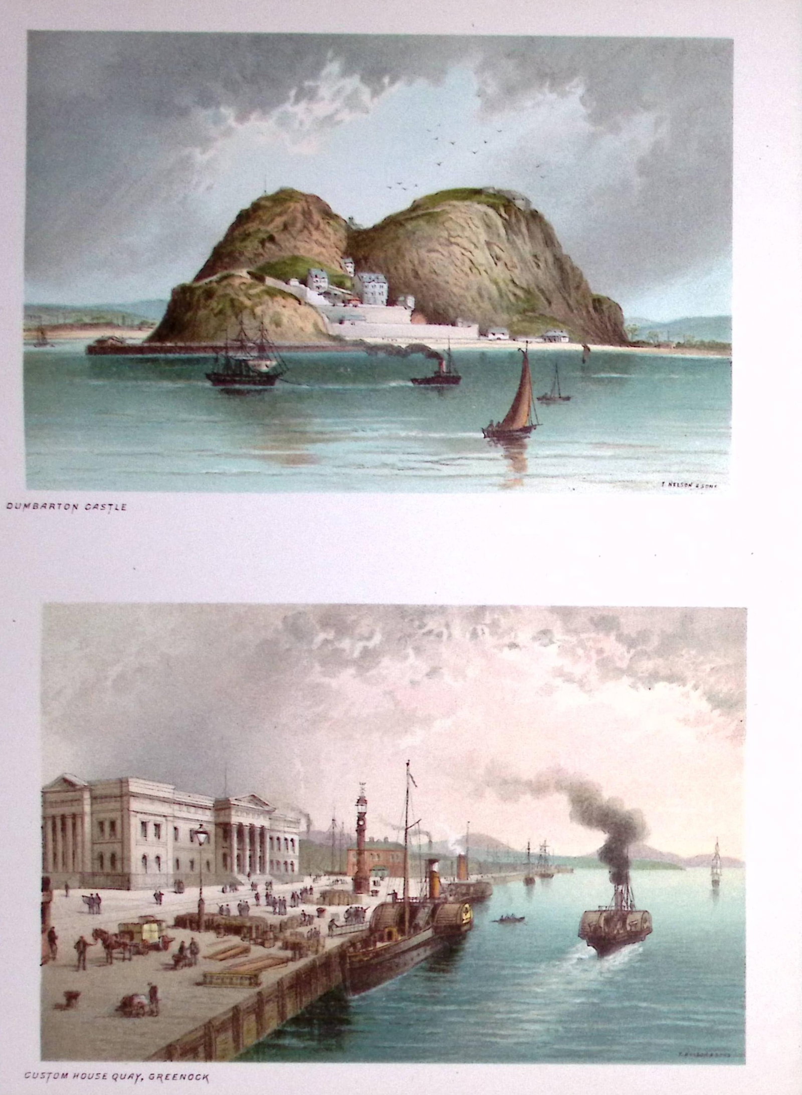 Scotland Greenock Custom House & Dumbarton 1889 Antique Print-14: Title: Scotland Greenock Custom House & Dumbarton 1889 Antique Print-14 Description: This Antique Illustration Has Been Removed from an First Edition of. Souvenir Of Scotland. Cities,