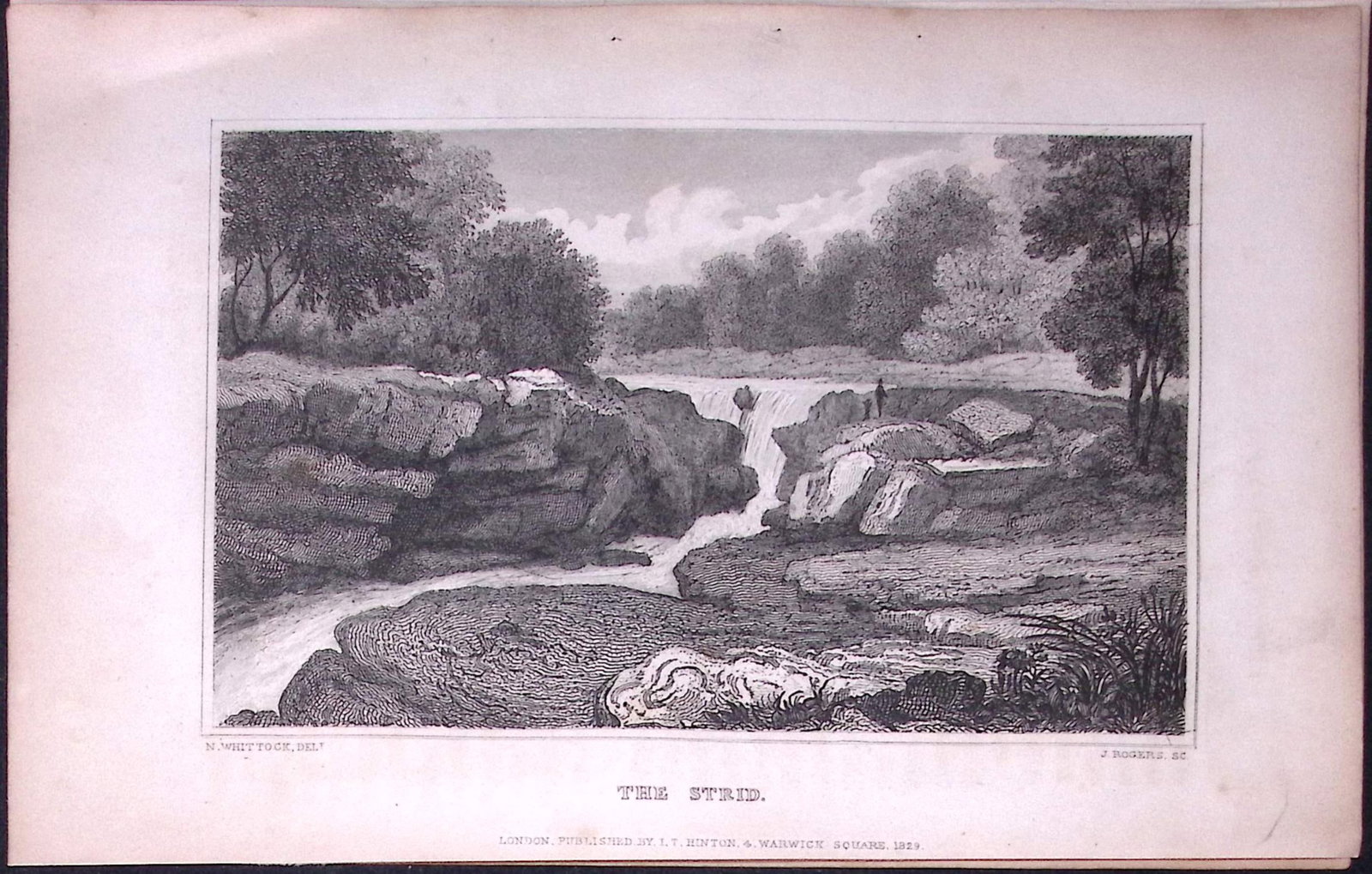 The Strid River Wharfe Yorkshire 198 Years-Old Thomas Allen Antique Steel Engraving-31: Title: The Strid River Wharfe Yorkshire 198 Years-Old Thomas Allen Antique Steel Engraving-31 Description: This 198 Years-Old Steel Engraved Plate Has Been Removed from an Antique Edition of. A New