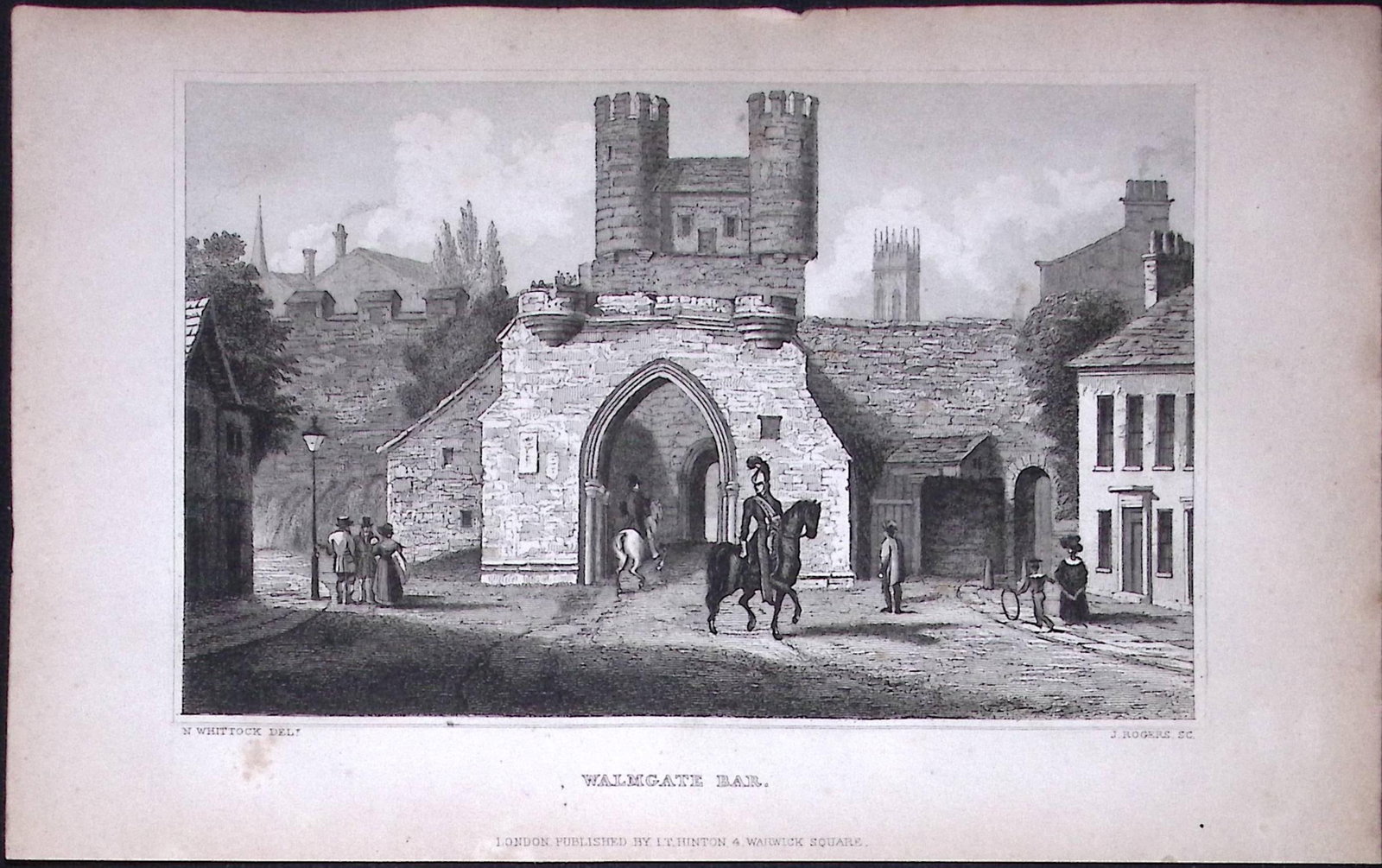 York Walmgate Bar Yorkshire 198 Years-Old Thomas Allen Antique Steel Engraving-36: Title: York Walmgate Bar Yorkshire 198 Years-Old Thomas Allen Antique Steel Engraving-36 Description: This 198 Years-Old Steel Engraved Plate Has Been Removed from an Antique Edition of. A New and