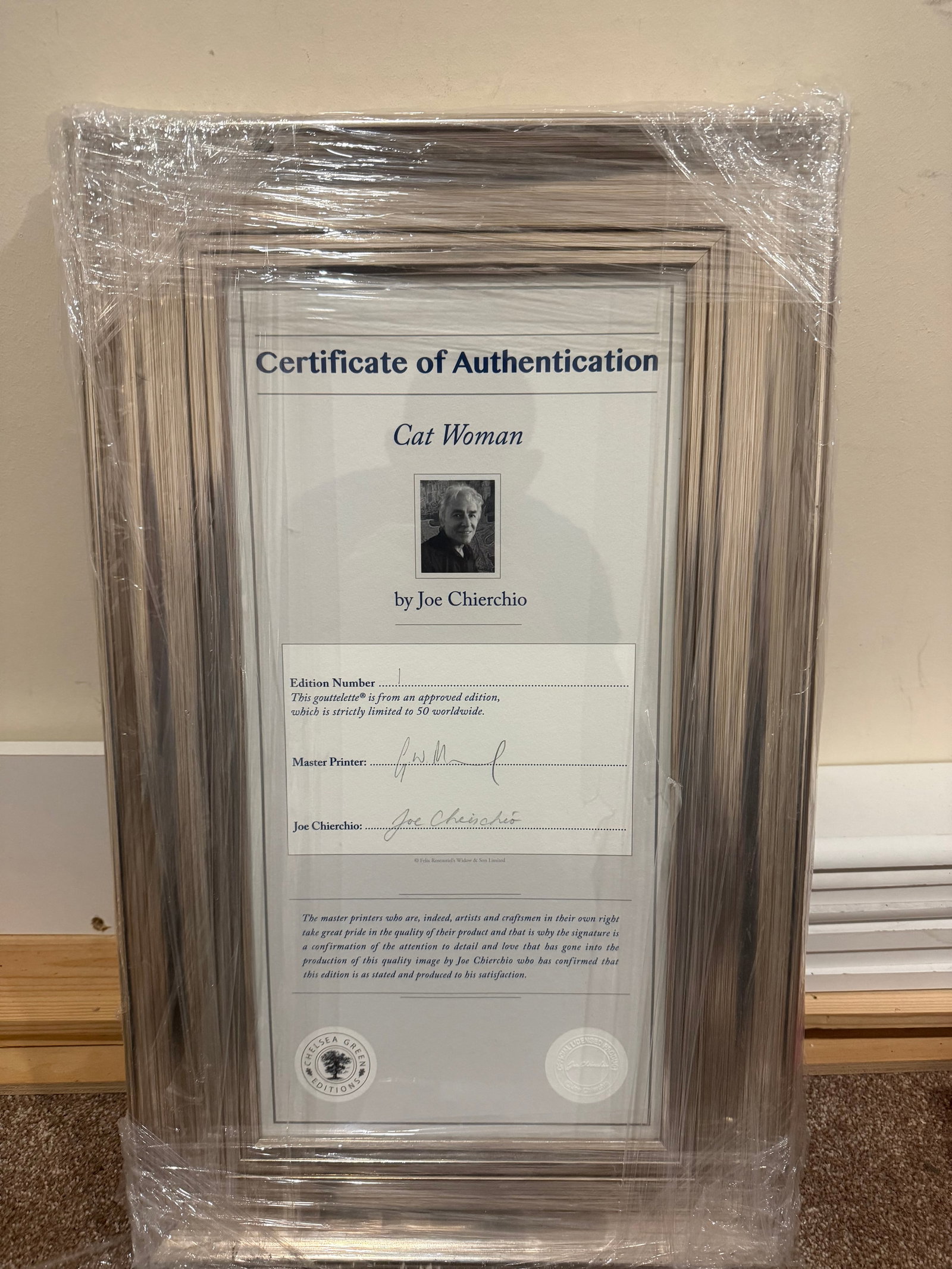 No.1 of 50 Worldwide Wide Catwoman By Joe Chierchio With Authenticity Certificate - 4