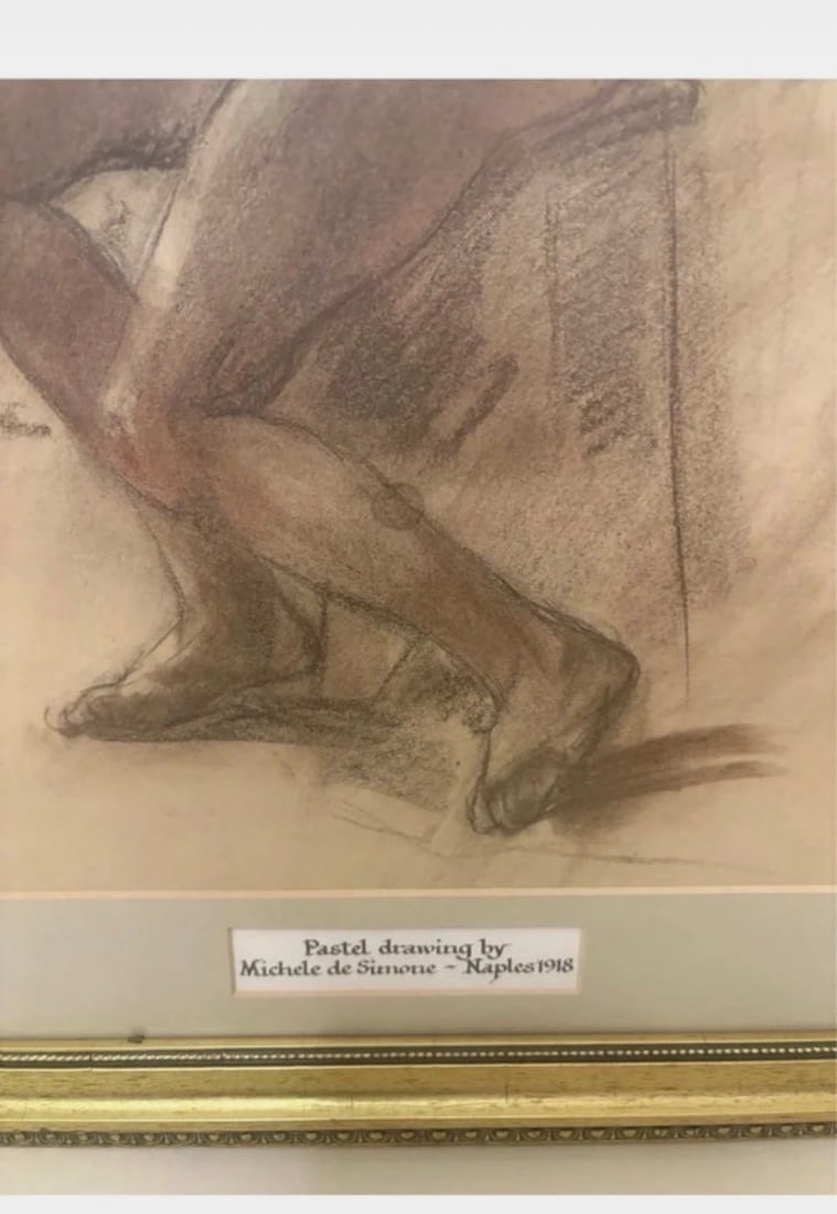 Michele de Simone, Seated Nude; Pastel - 3