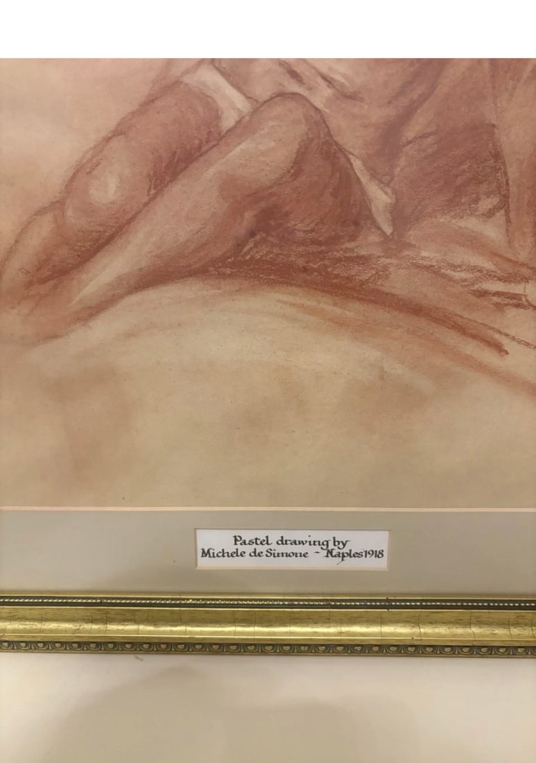 Michele de Simone “Seated Nude” Pencil and Pastel - 2