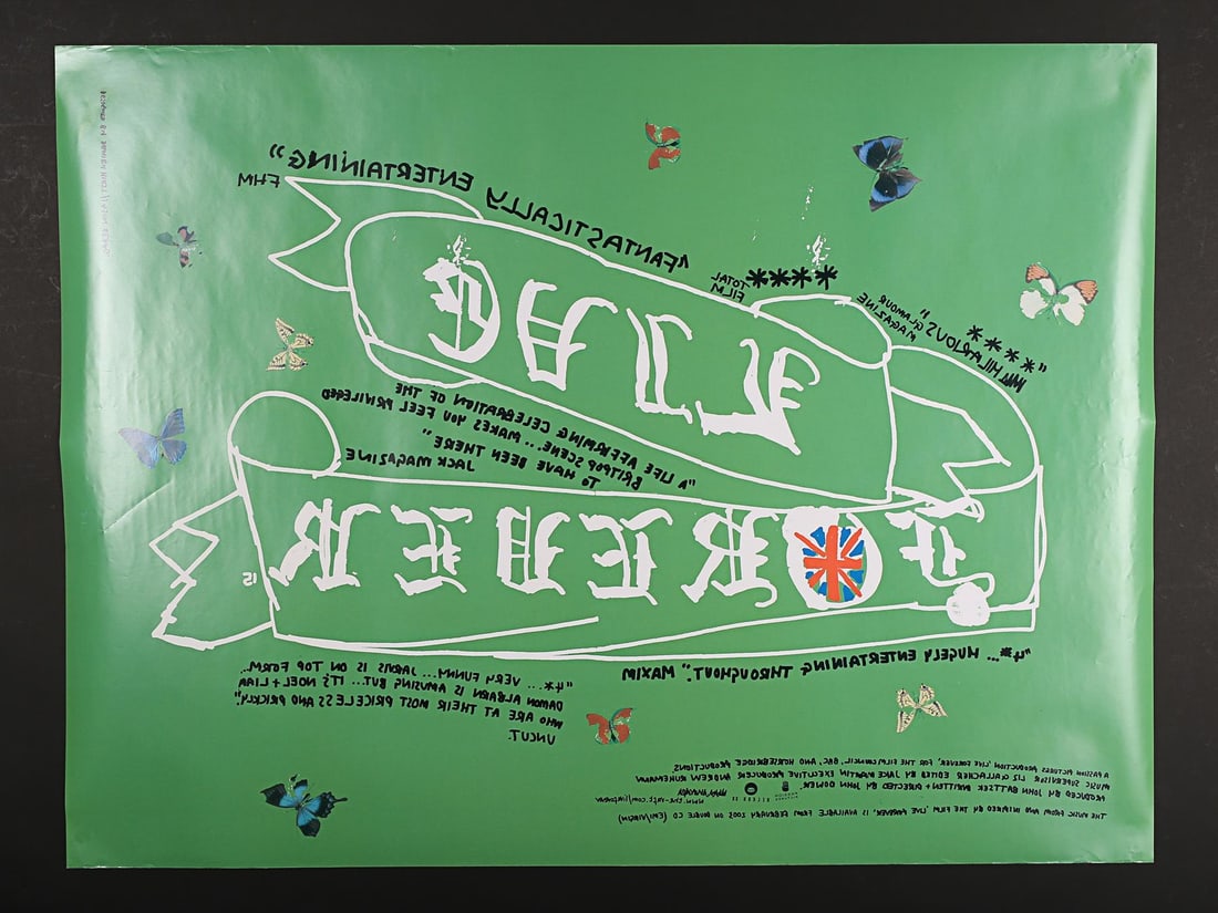 Damien HIrst RA Live Forever Limited Edition Quad Double Sided Poster Free Post In UK - 2