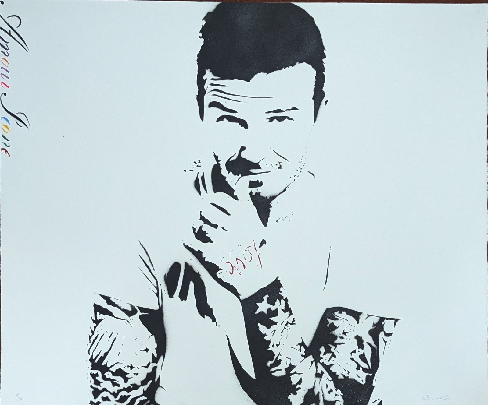 BAMBI (b.1982) Amour Icone (David Beckham) Screenprint, Hand Finished, Titled, Signed, COA, Editi...: Title: BAMBI (b.1982) Amour Icone (David Beckham) Screenprint, Hand Finished, Titled, Signed, COA, Editione Description: BAMBI (b.1982) Amour Icone (David Beckham) Screenprint, Hand finished, Title