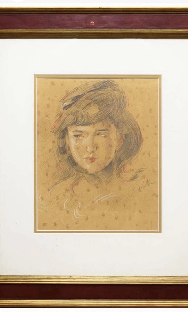 After Paul Cesar Helleu Portrait Crayon and Pencil - 4