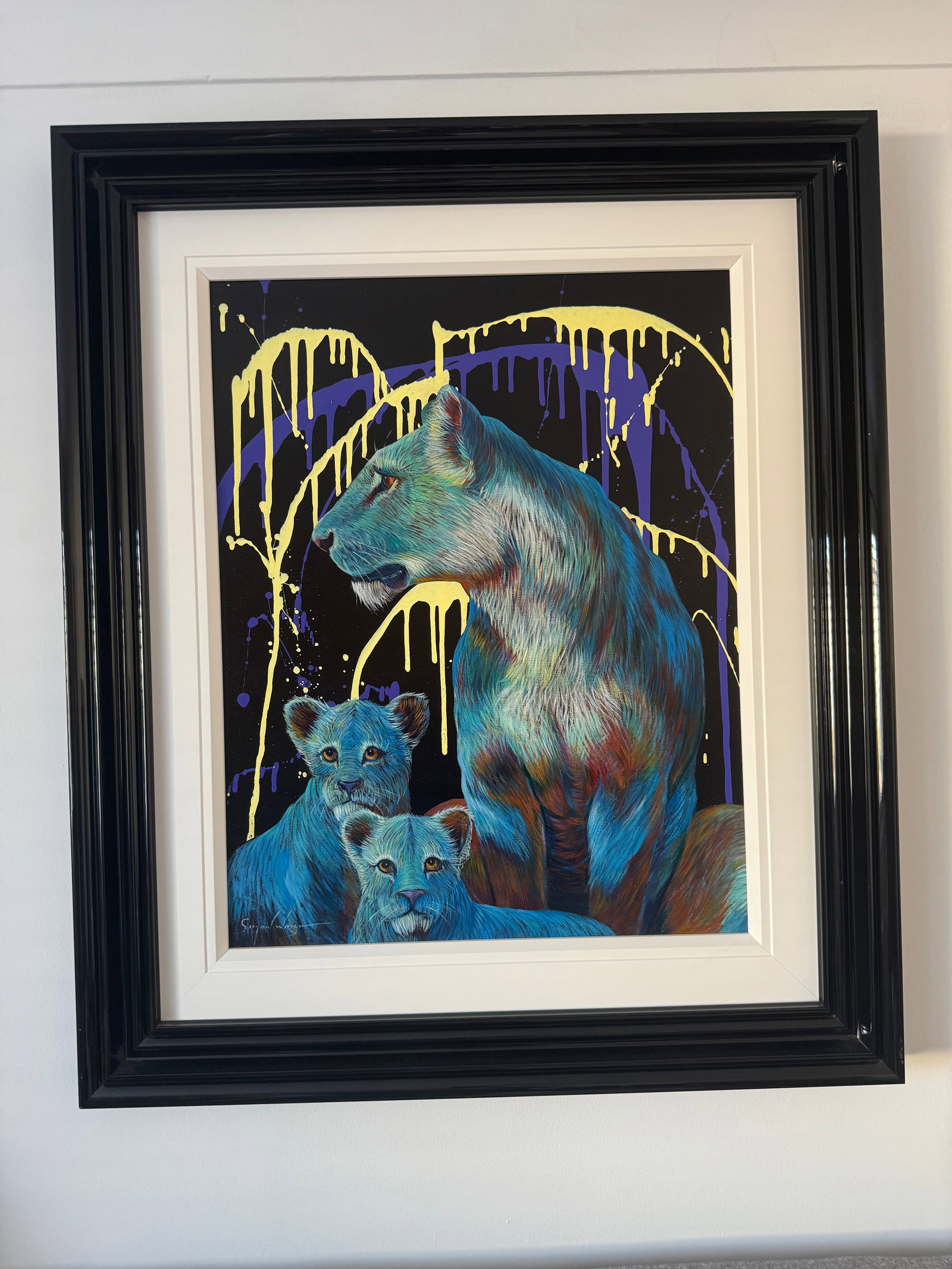 Simon Wright - ‘The Family’ An Original Acrylic On Board: Title: Simon Wright - ‘The Family’ An Original Acrylic On Board Description: A unique opportunity for art enthusiasts to own an original Simon Wright painting. This stunning