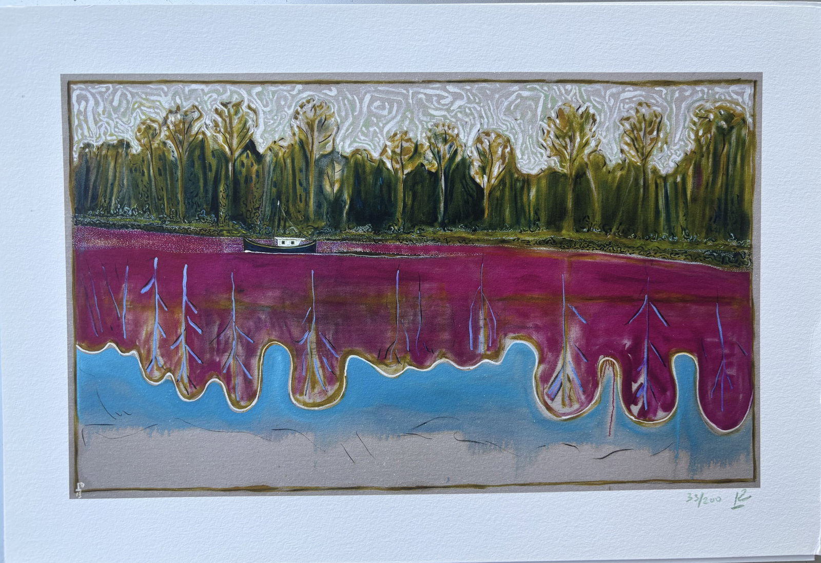 Billy Childish Hand Signed Limited Edition Free Post UK Reflections At Sunset: Title: Billy Childish Hand Signed Limited Edition Free Post UK Reflections At Sunset Description: Billy Childish, probably the most important artist you have not heard of with shows internationally,