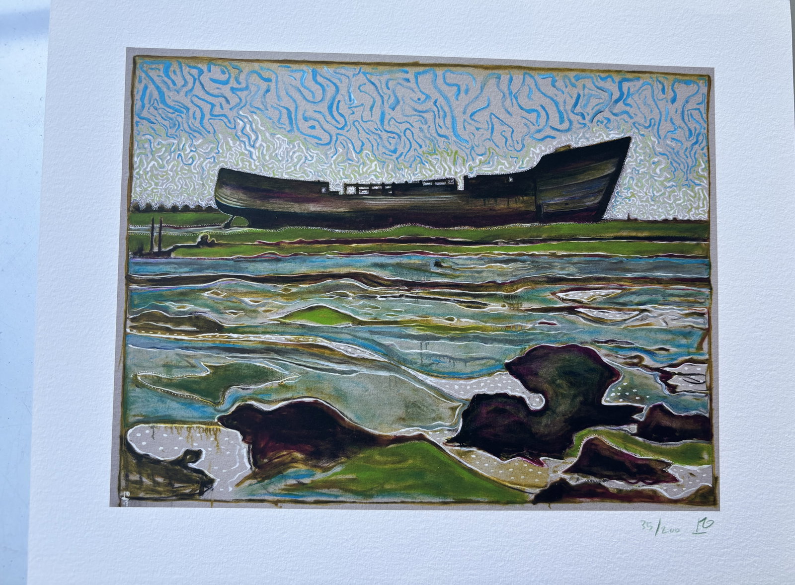Billy Childish Hand Signed Limited Edition Free Post UK Distant Shores: Title: Billy Childish Hand Signed Limited Edition Free Post UK Distant Shores Description: Billy Childish, probably the most important artist you have not heard of with shows internationally, he is