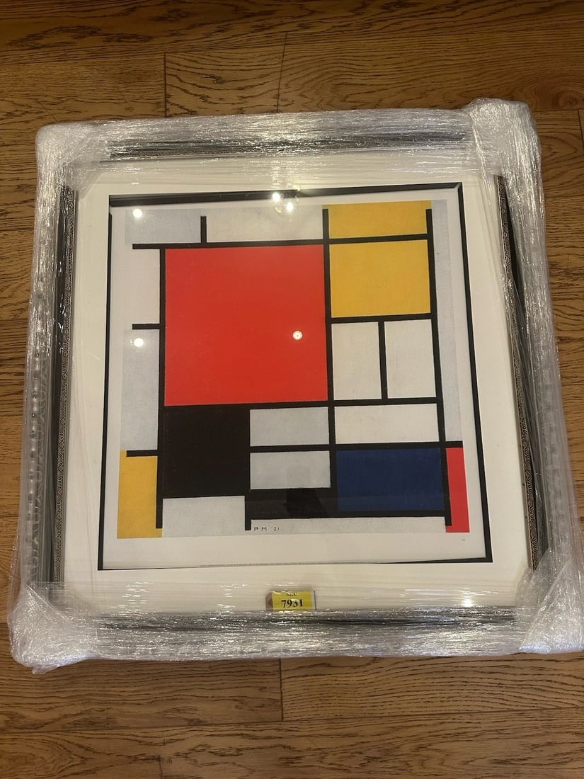 Piet Mondrian Rare Limited Edition. One of Only 85. With Certificate. Amazing Piece.: Title: Piet Mondrian Rare Limited Edition. One of Only 85. With Certificate. Amazing Piece. Description: Description: 7931 - Limited edition by Piet Mondrian (1872-1944) titled "Composition in red,