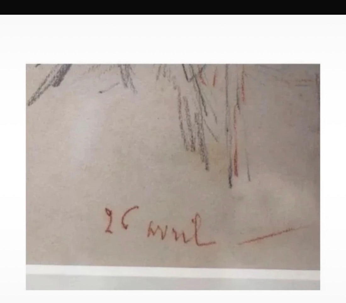 After Paul Cesar Helleu Portrait; Pencil and Crayon - 2