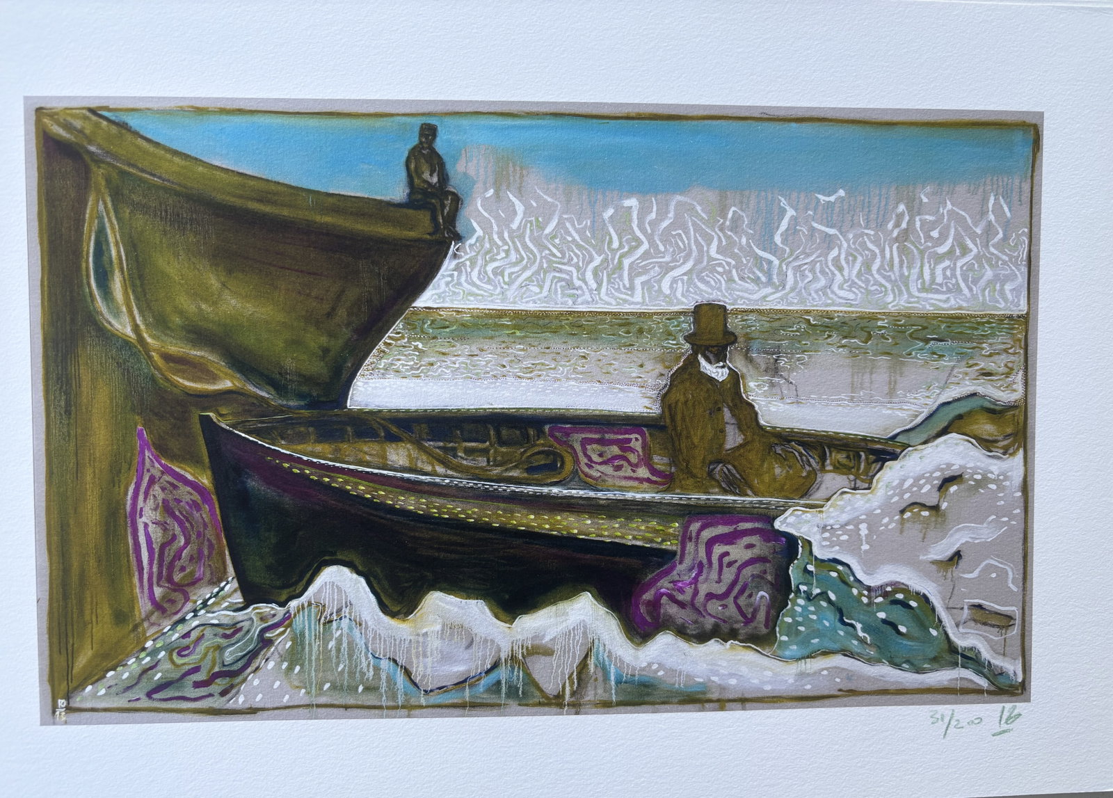Billy Childish Hand Signed Limited Edition Free Post UK The FIsherman (1 of 1)