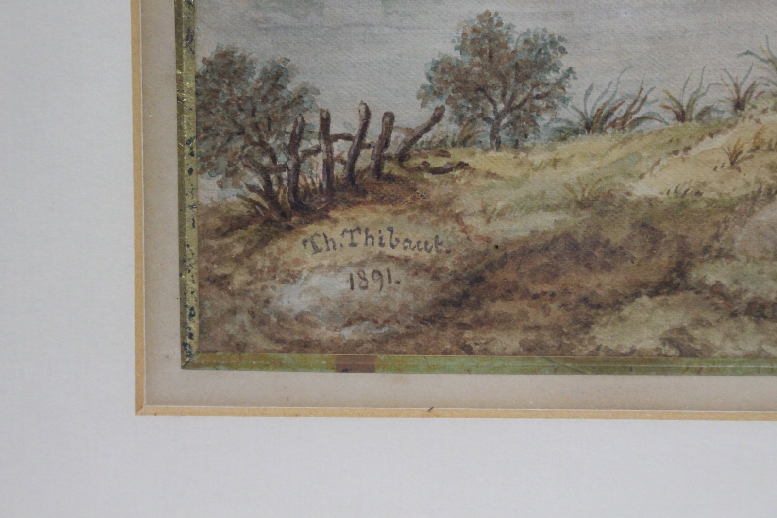 Pair of 19th c. Watercolours by Th.Thibault 1891 - 4