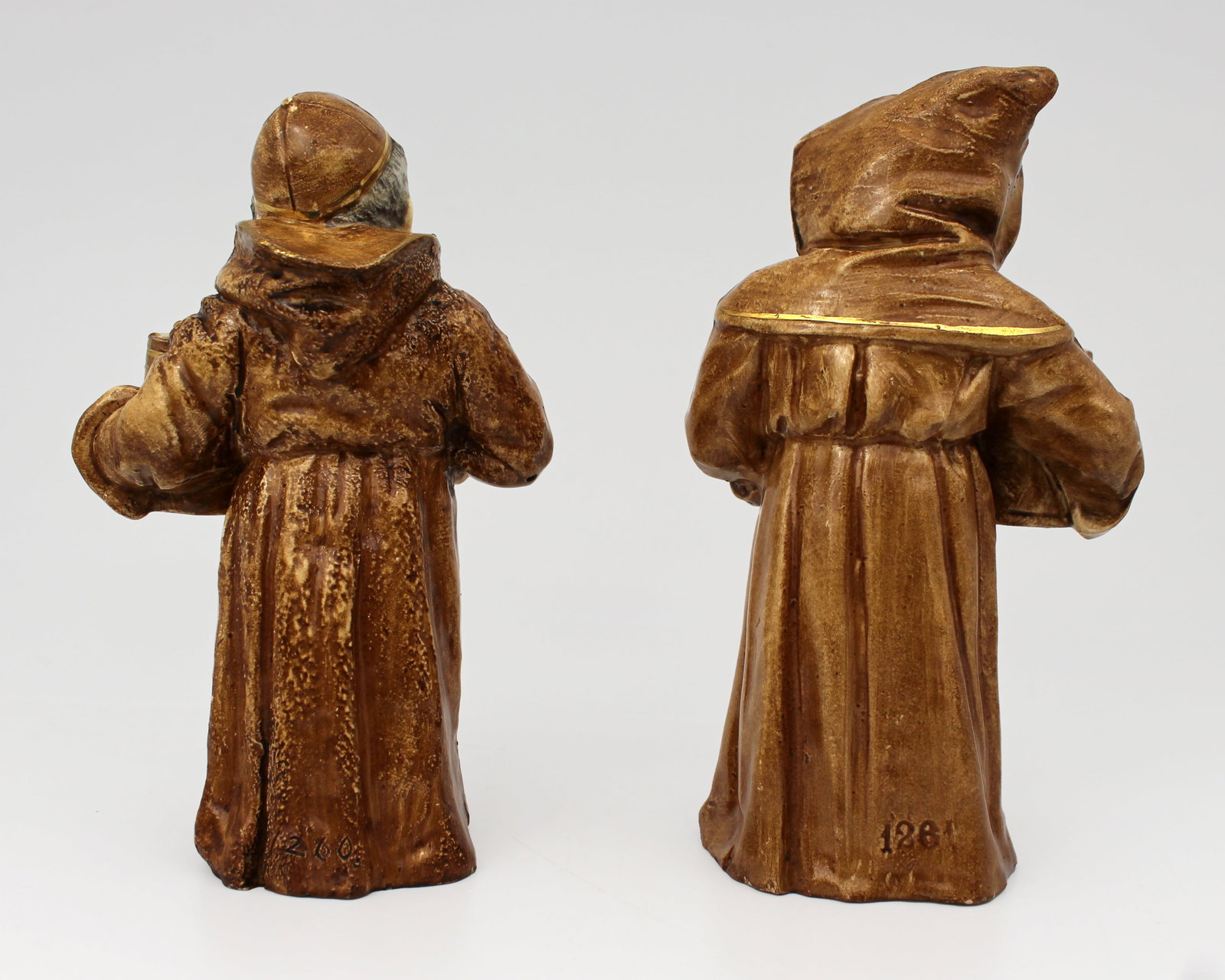Pair of Early 20th Century Austrian Ceramic Monk Figures - 4